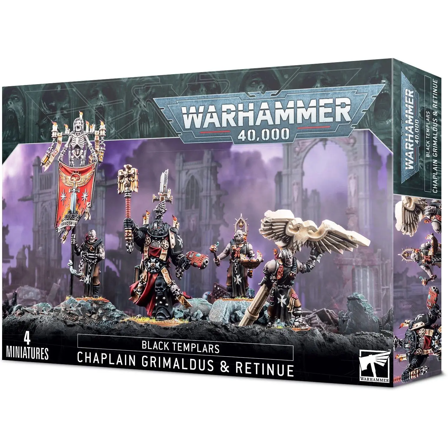 5011921155675 - Figurine Warhammer 40k - Black Templars Chapelain Grimaldus et sa Suite