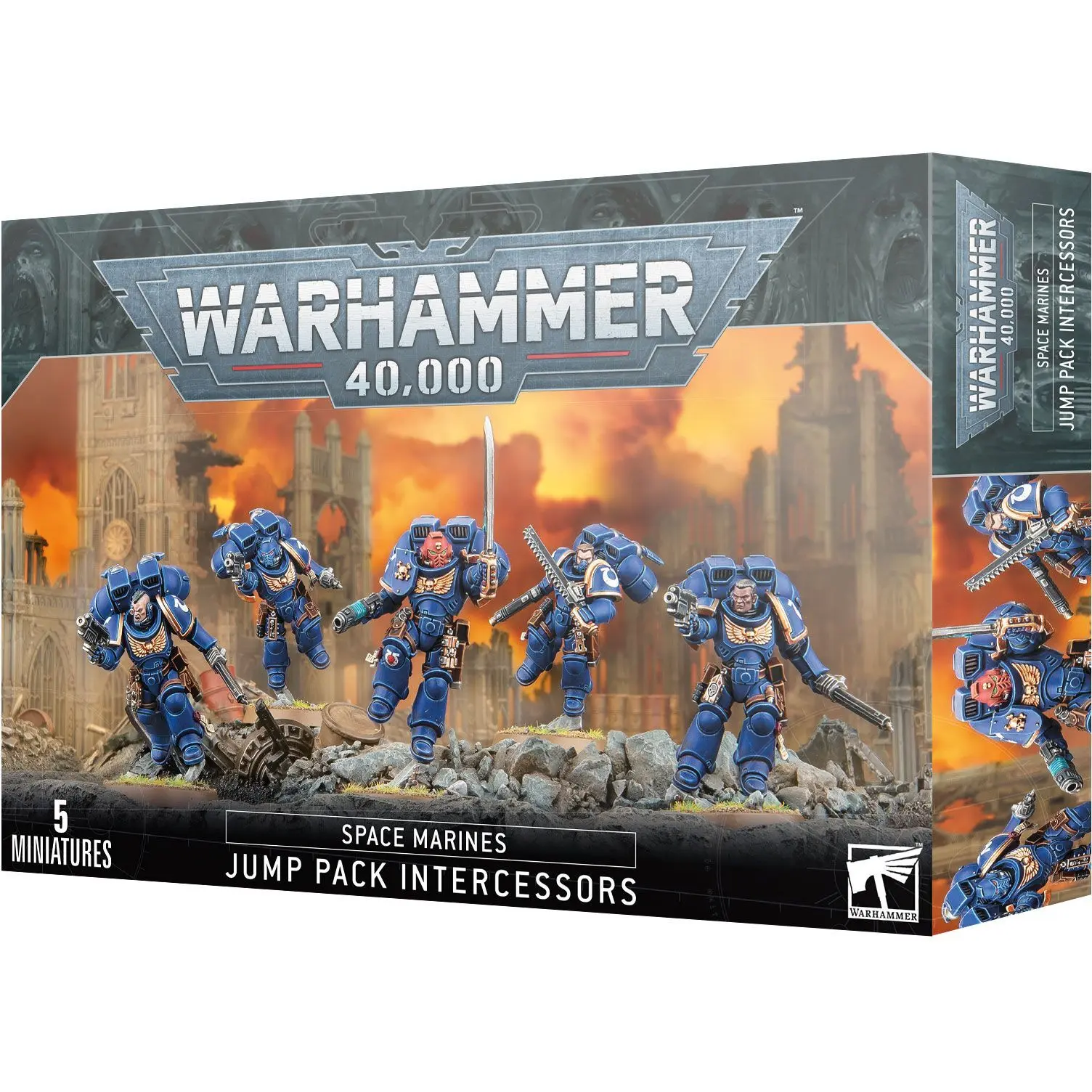 5011921200498 - Figurine Warhammer 40k - Space Marines Intercessors avec Reacteurs Dorsaux