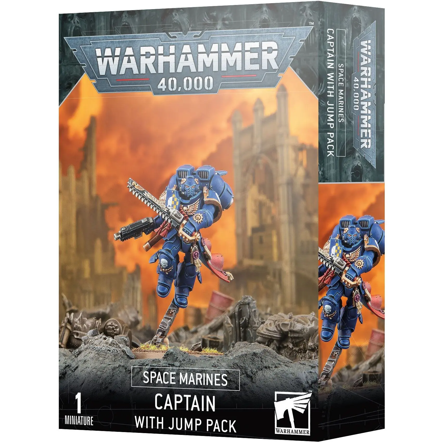 5011921200702 - Figurine Warhammer 40k - Space Marines Primaris Capitaine avec Reacteur Dorsal