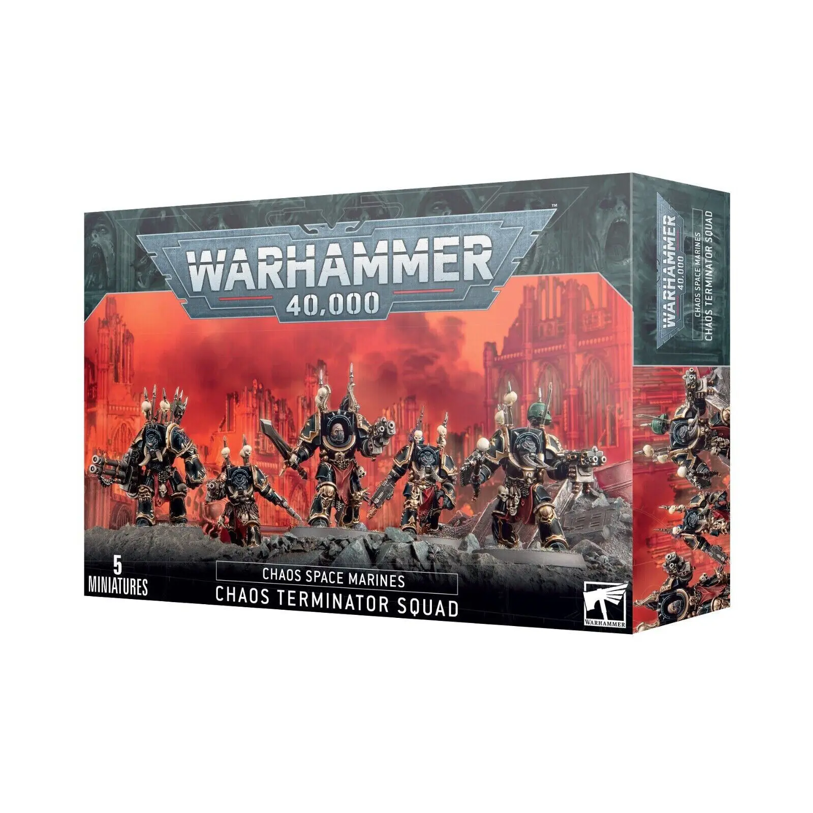 5011921114467 - Set mit 5 Figuren Warhammer 40k - Space Marine du Chaos Terminators (2019)