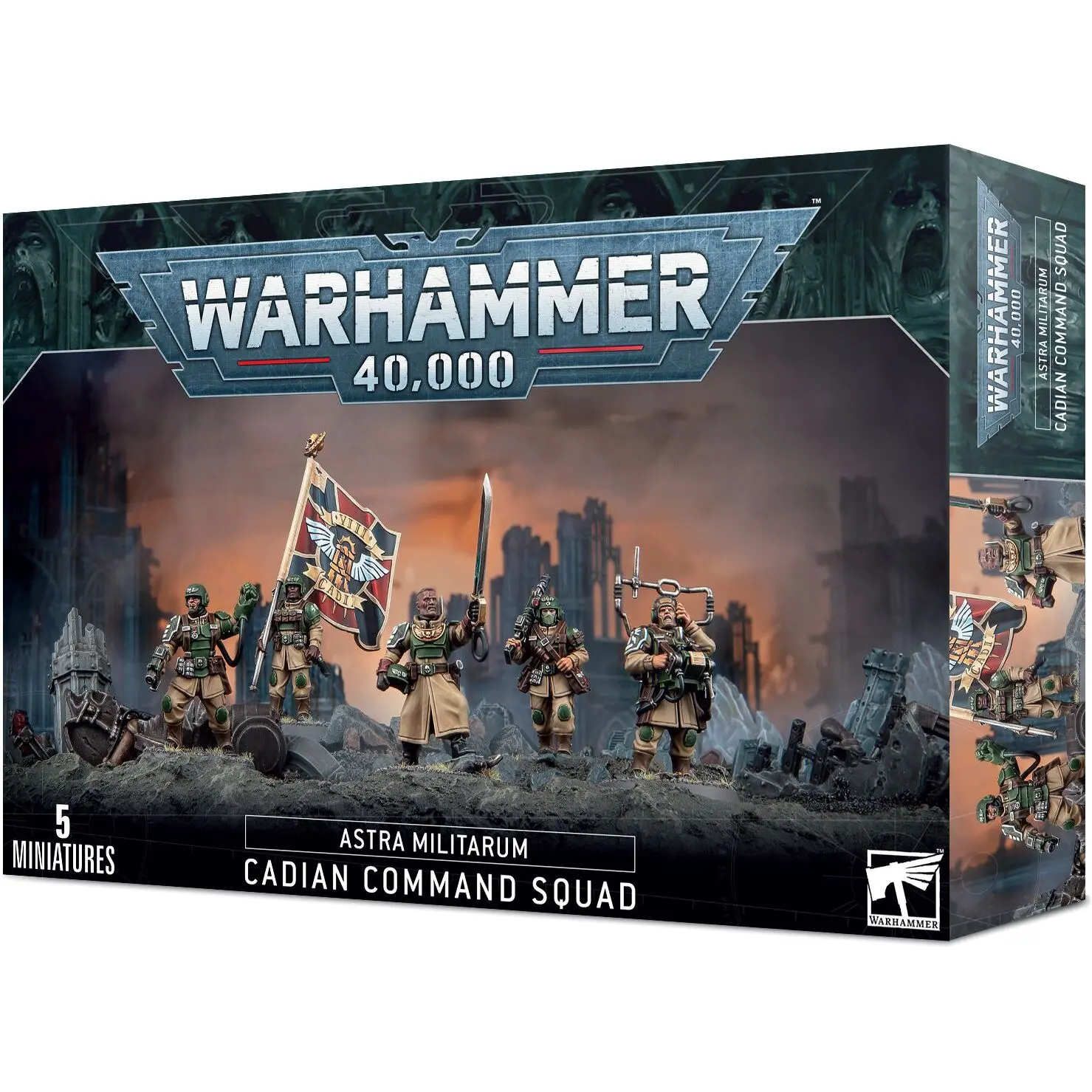 5011921182268 - Figurine Warhammer 40k - Astra Militarum Escouade de Commandement Cadienne (2023)