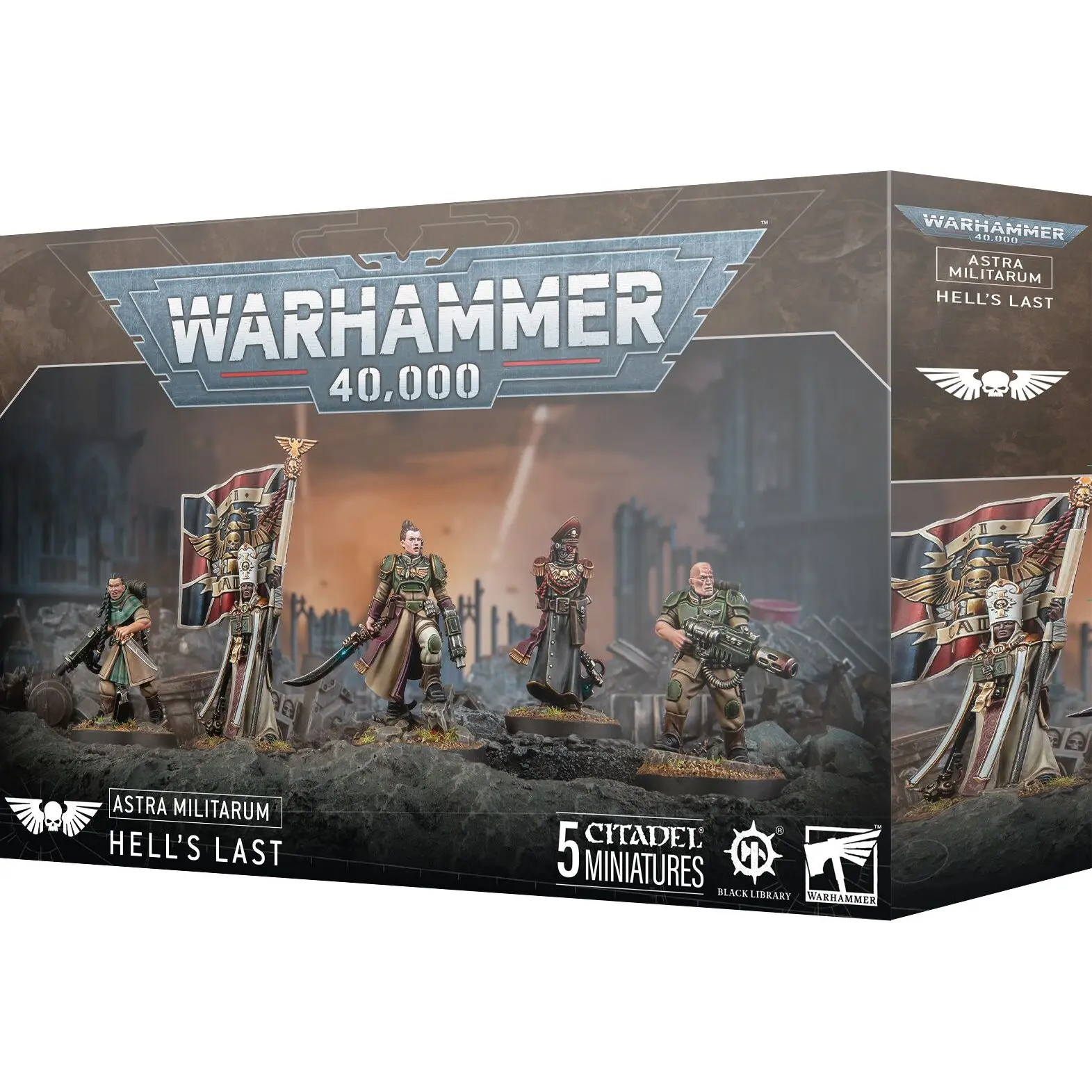 5011921225668 - Figurine Warhammer 40k - Astra Militarum Les Rescapes de lEnfer (x5)
