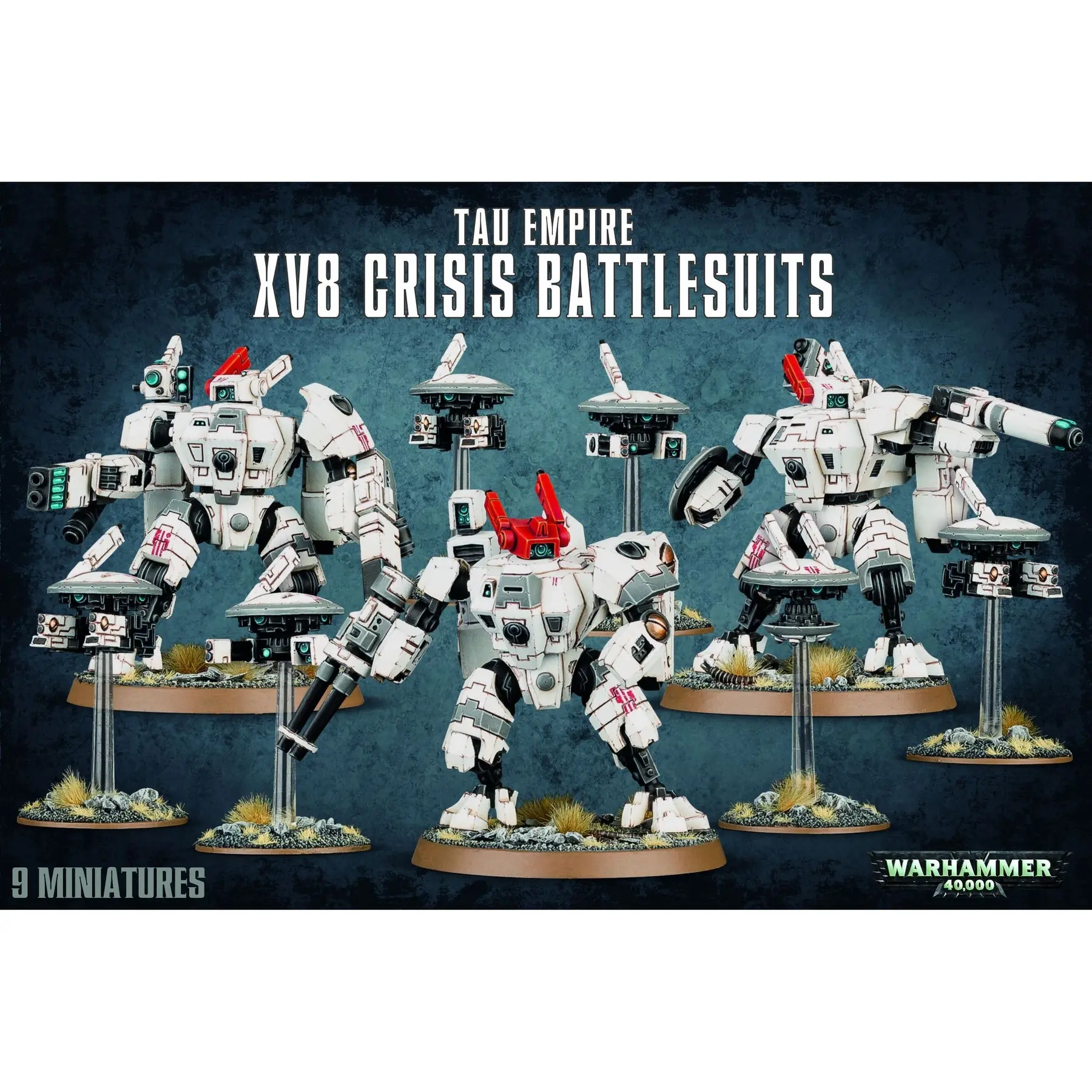 5011921064953 - Tau-Imperium-Figurine Warhammer 40k XV8 Crisis Battlesuit Team (x9)