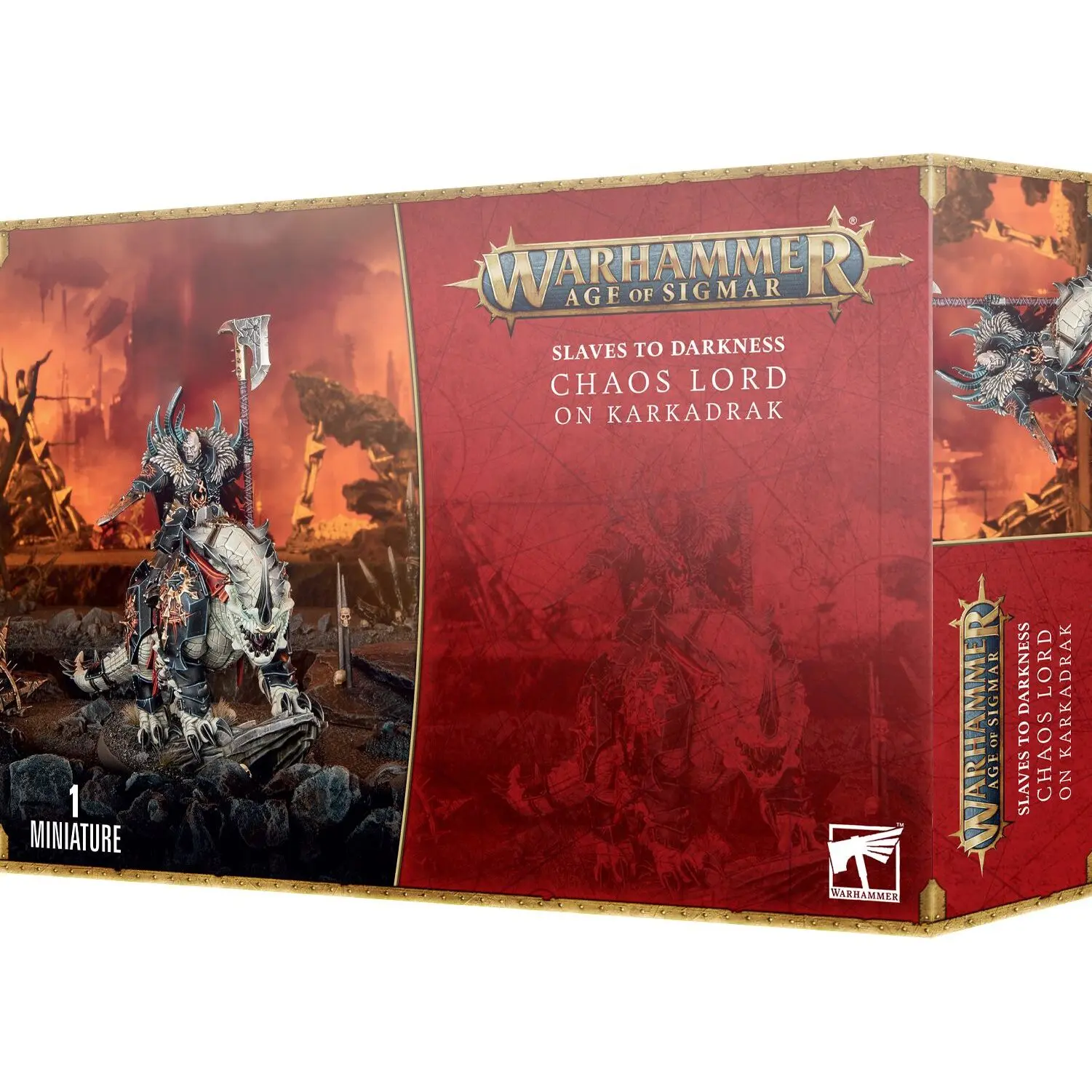 5011921163816 - Figurine Warhammer AoS - Slave to Darkness Seigneur du Chaos sur Karkadrak