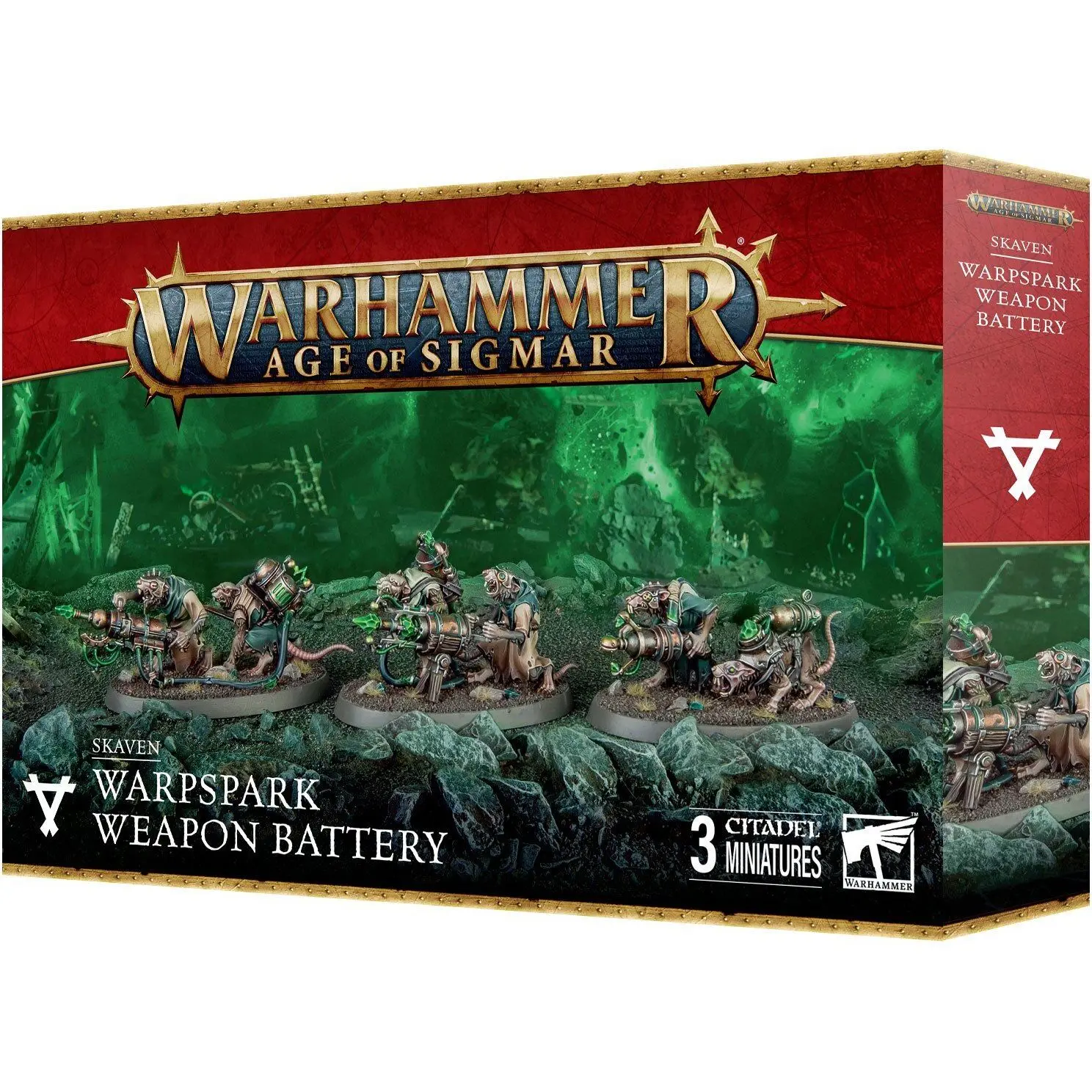 5011921219063 - Figurine Warhammer AoS - Skaven Batterie dArmes à Maletincelles (x3)