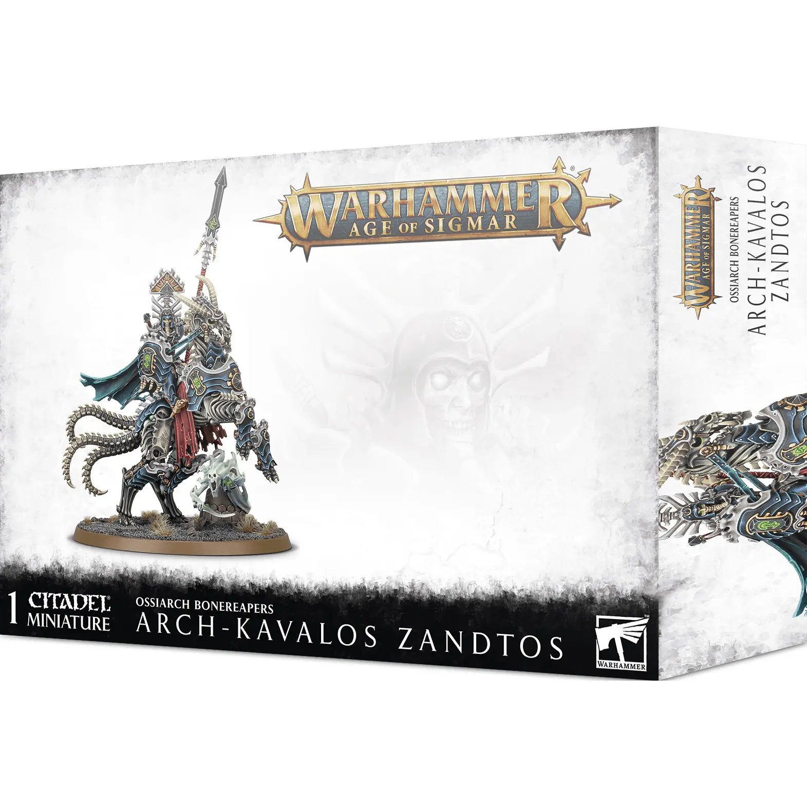 5011921126354 - Figurine Warhammer AoS - Ossiarch Bonereapers Arch-Kavalos Zandtos Dark Lance Of Ossia