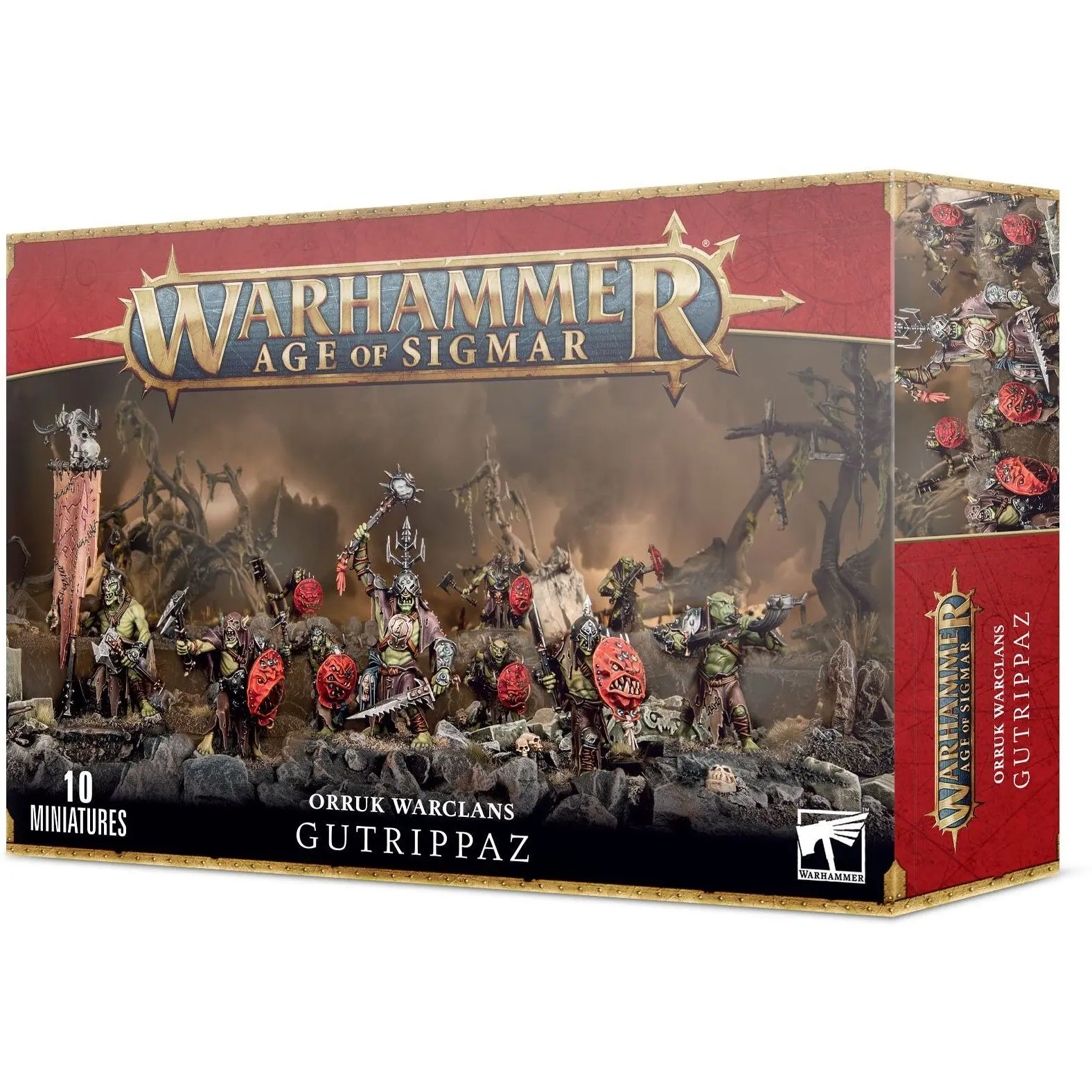 5011921155736 - Set aus 10 Figuren mit 100 Teilen Warhammer AoS - Orruk Warclans Éventreurs