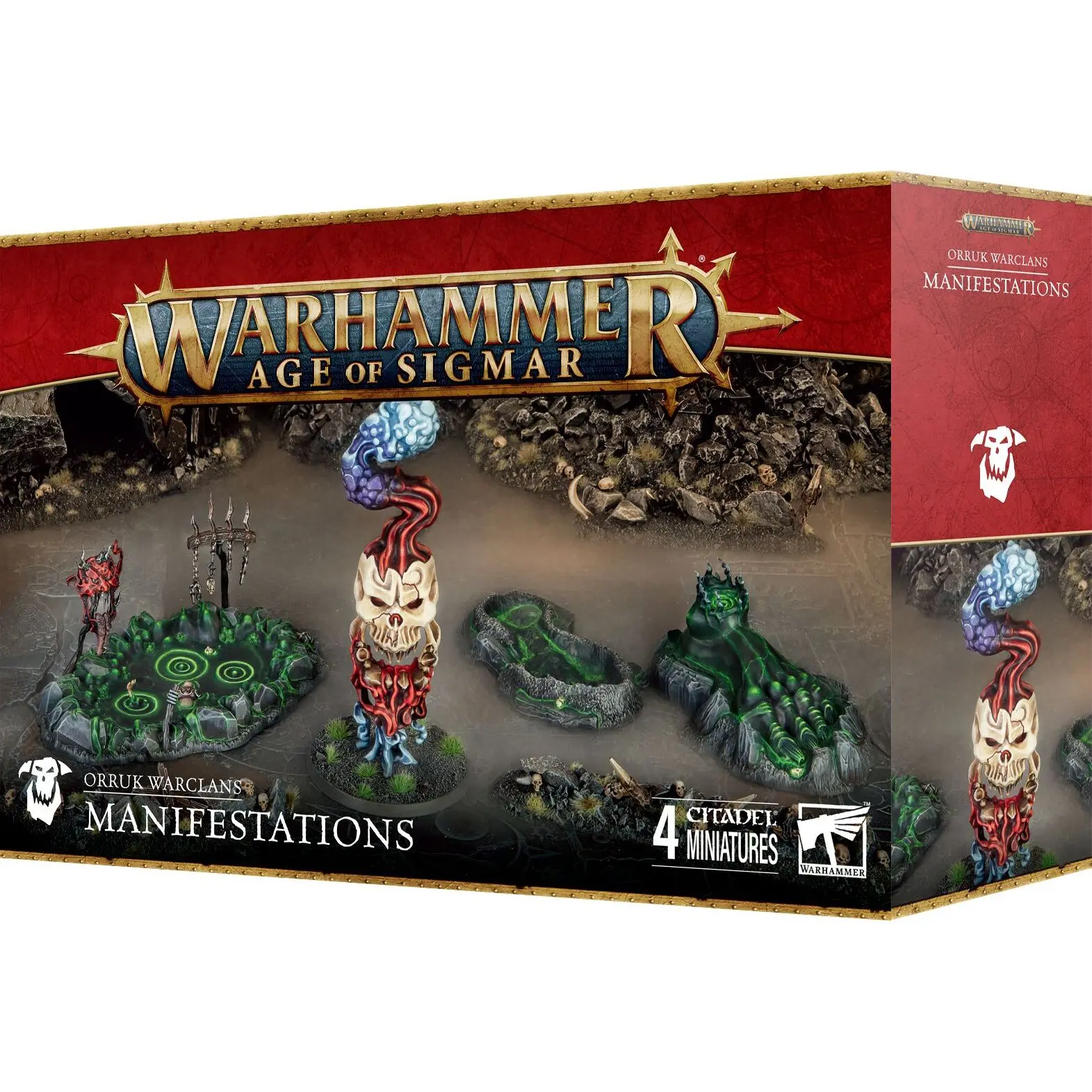 5011921226641 - Figurine Warhammer AoS - Orruk Warclans Manifestations (x4)