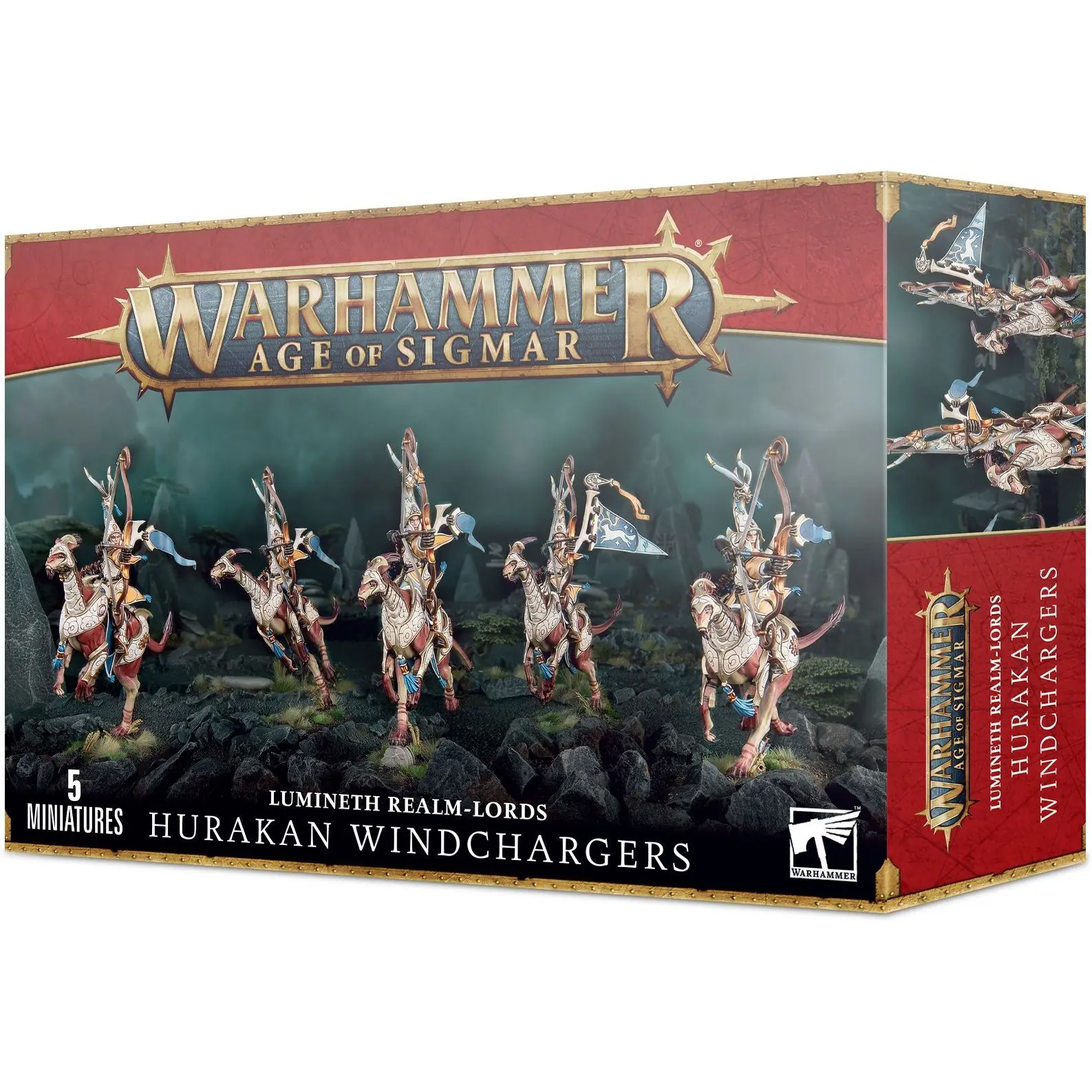 5011921128235 - Set aus 5 Figuren mit 89 Teilen Warhammer AoS - Lumineth Realm-lords Hurakan WindChargers