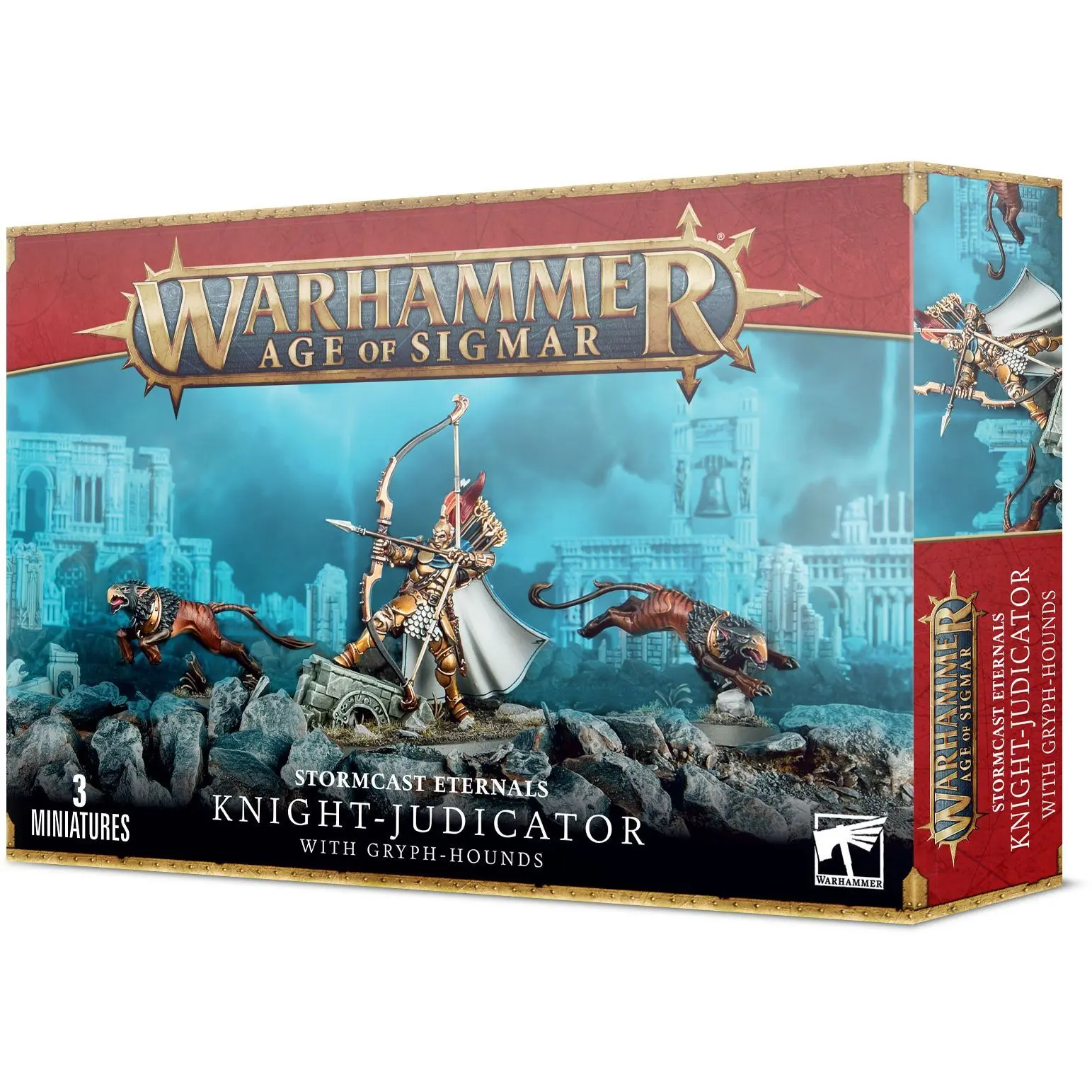 5011921154265 - Figurine Warhammer AoS - Stormcast Eternals Chevalier-Judicator avec Gryph-dogues