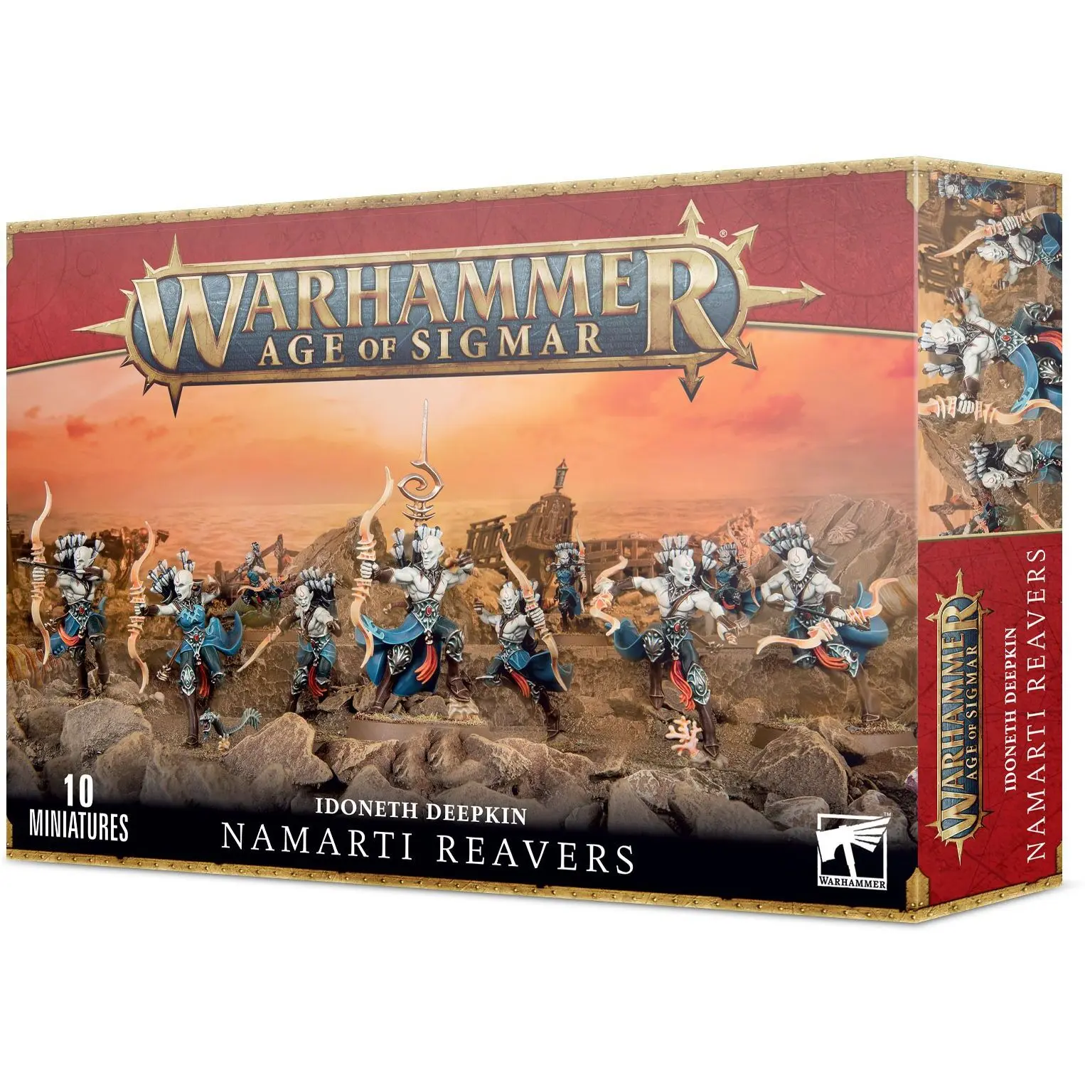 5011921097548 - Set aus 10 Figuren mit 93 Teilen Warhammer AoS - Idoneth Deepkin Namarti Reavers