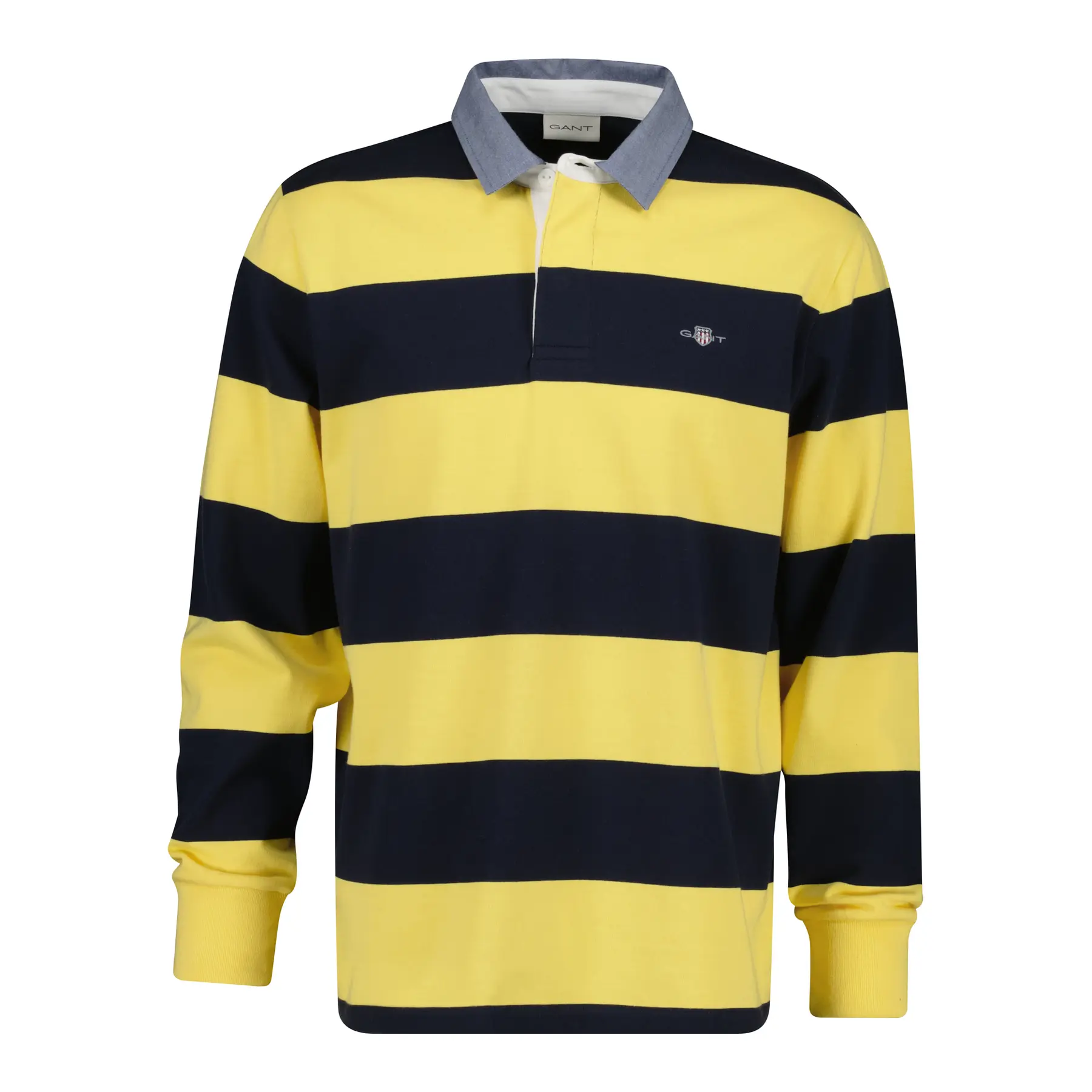 Gant Men's Jaune Long Sleeve Polo Classic Heavy Rugger