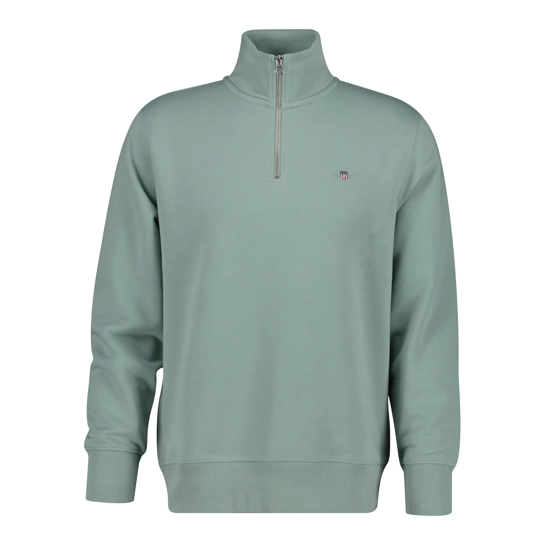 Gant Men's Gris 1/2 Zip Sweatshirt Regular Shield