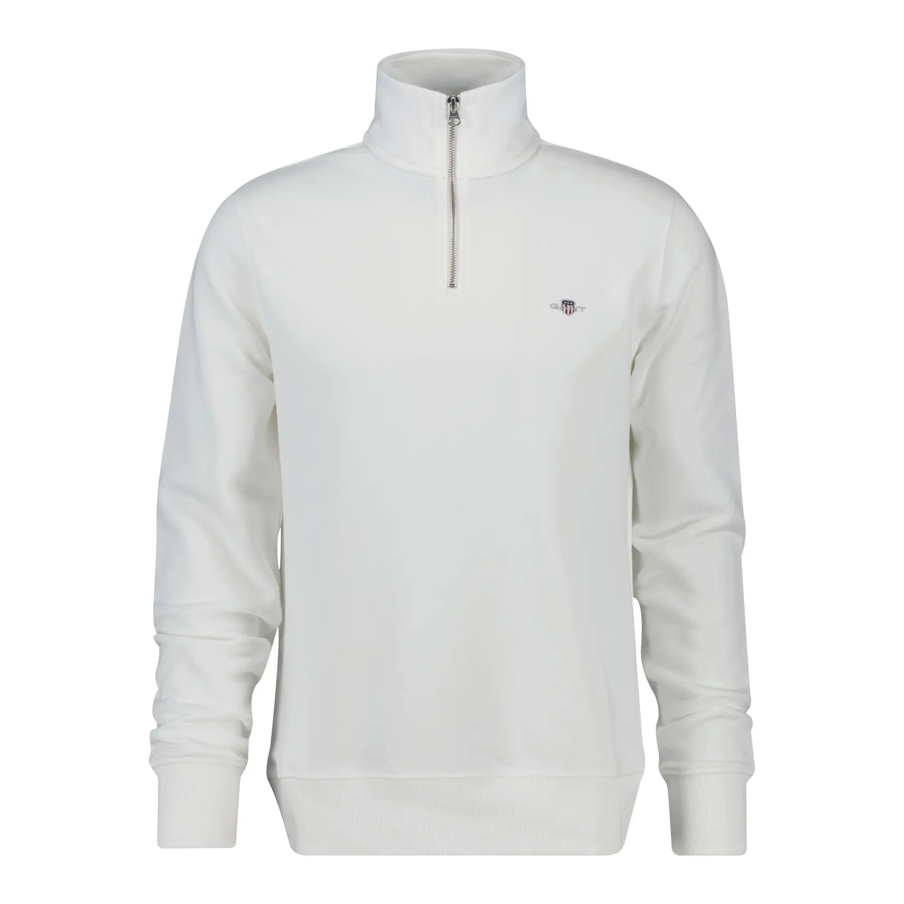 Gant Men's Blanc 1/2 Zip Sweatshirt Regular Shield