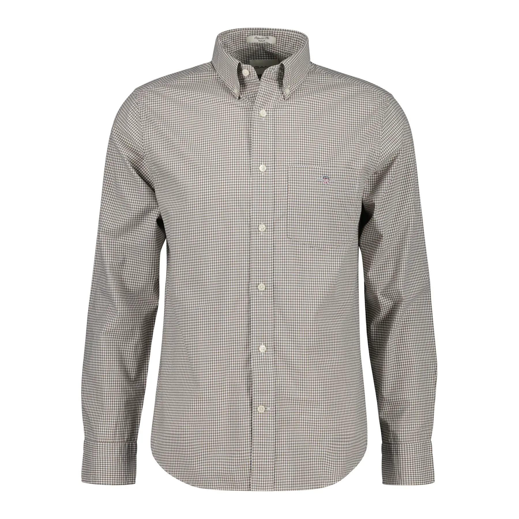 Gant Men's Marron Long Sleeve Shirt Classic Gingham