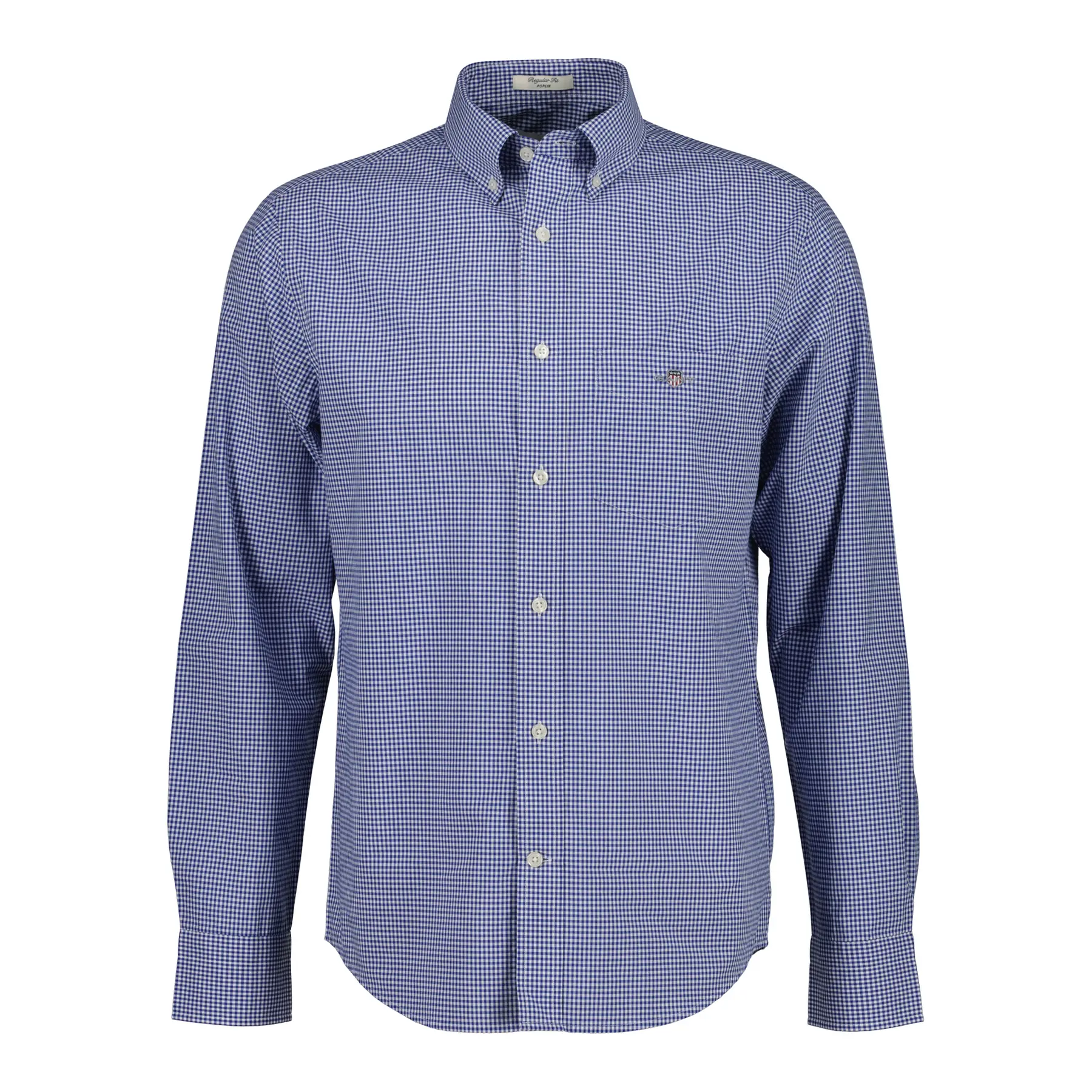 Gant Men's Bleu Long Sleeve Shirt Classic Gingham