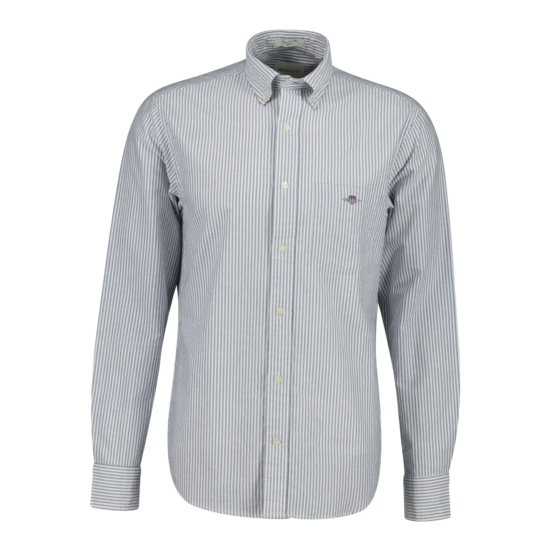 Gant Men's Bleu Long Sleeve Shirt Classic Oxford Stripe