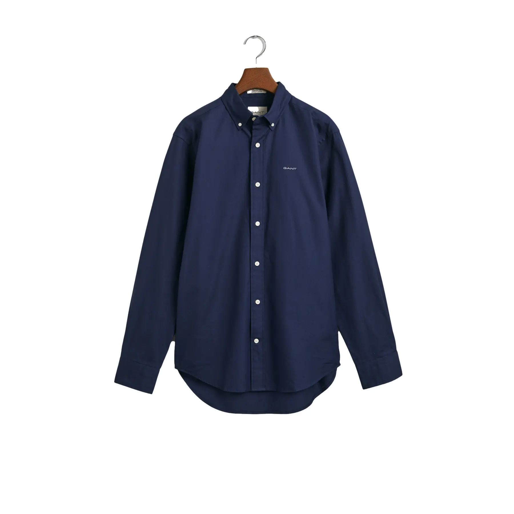 Gant Men's Bleu Long Sleeve Shirt Pinpoint Oxford