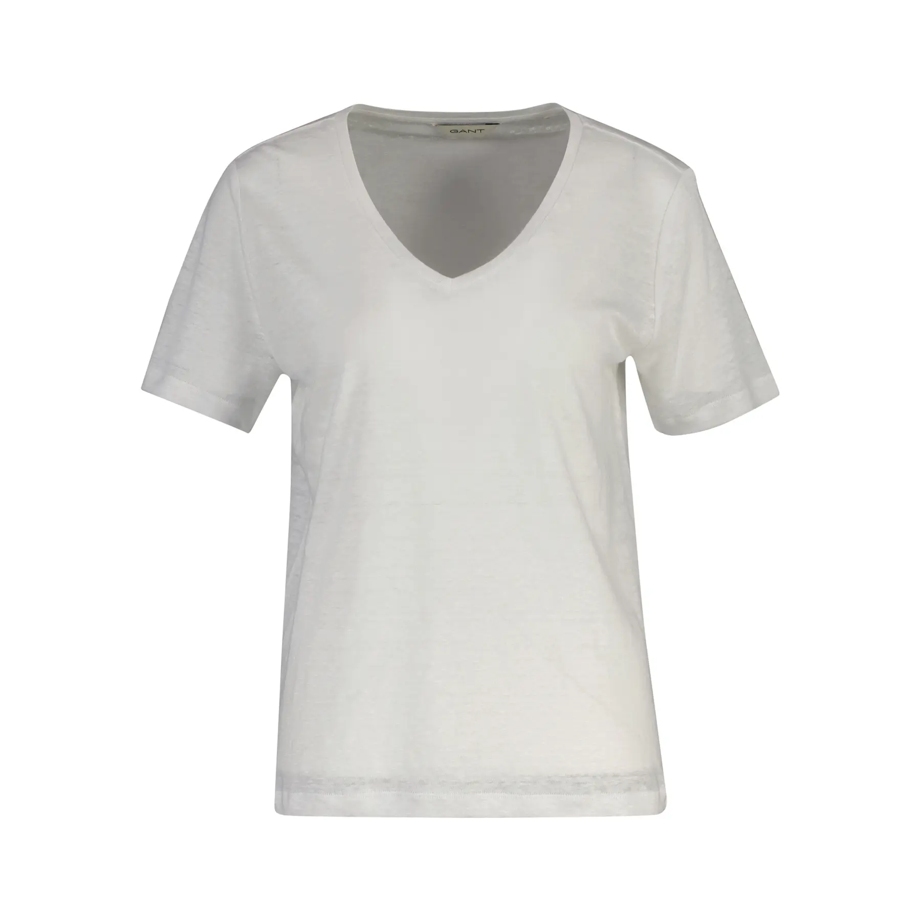 T-shirt in lino col V donna