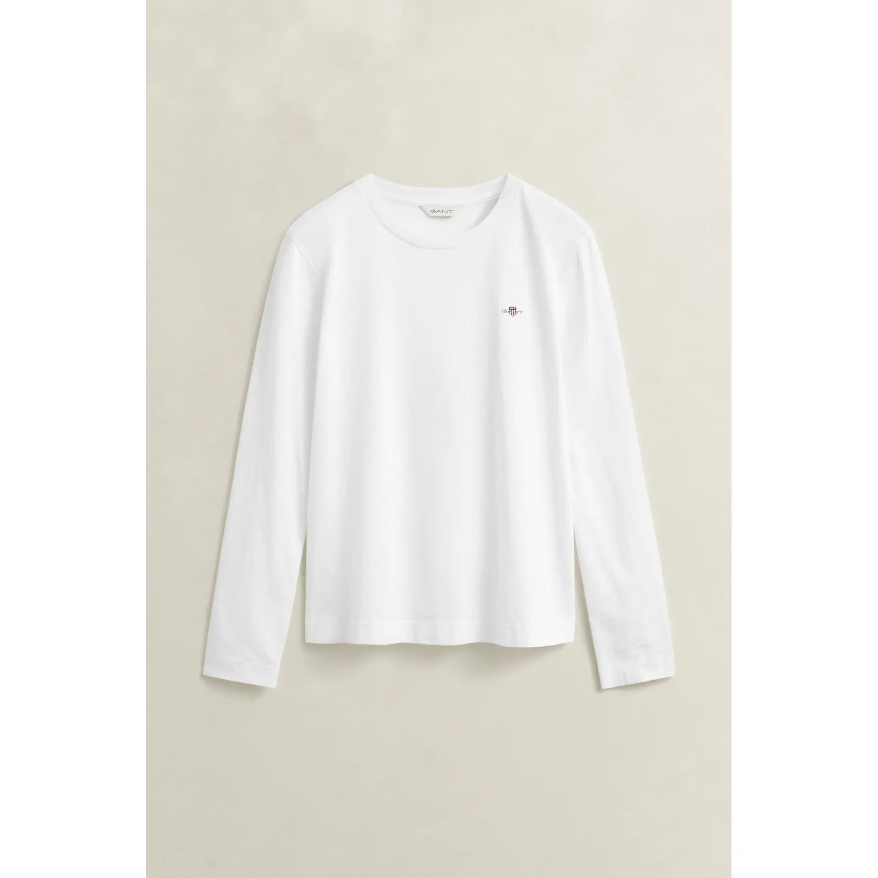 Gant Women's Blanc Long Sleeve Regular T-Shirt Shield