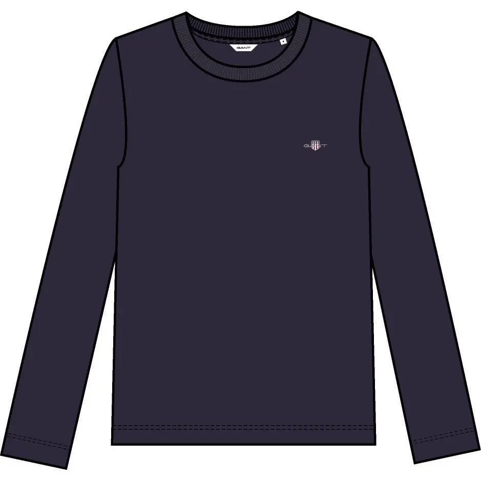 Gant Women's Bleu Long Sleeve Regular T-Shirt Shield
