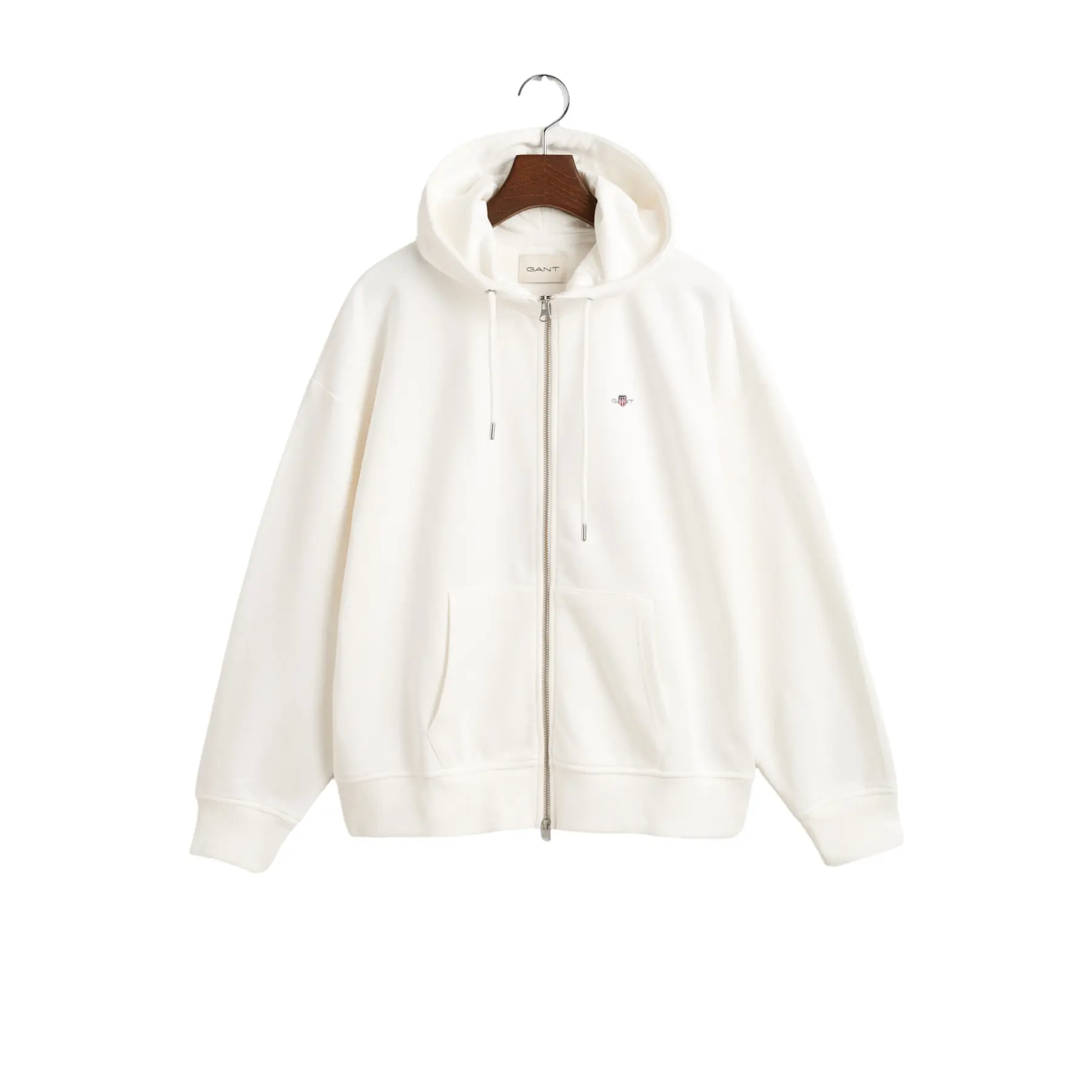 Gant Women's Blanc Zip-Up Sweatshirt Shield