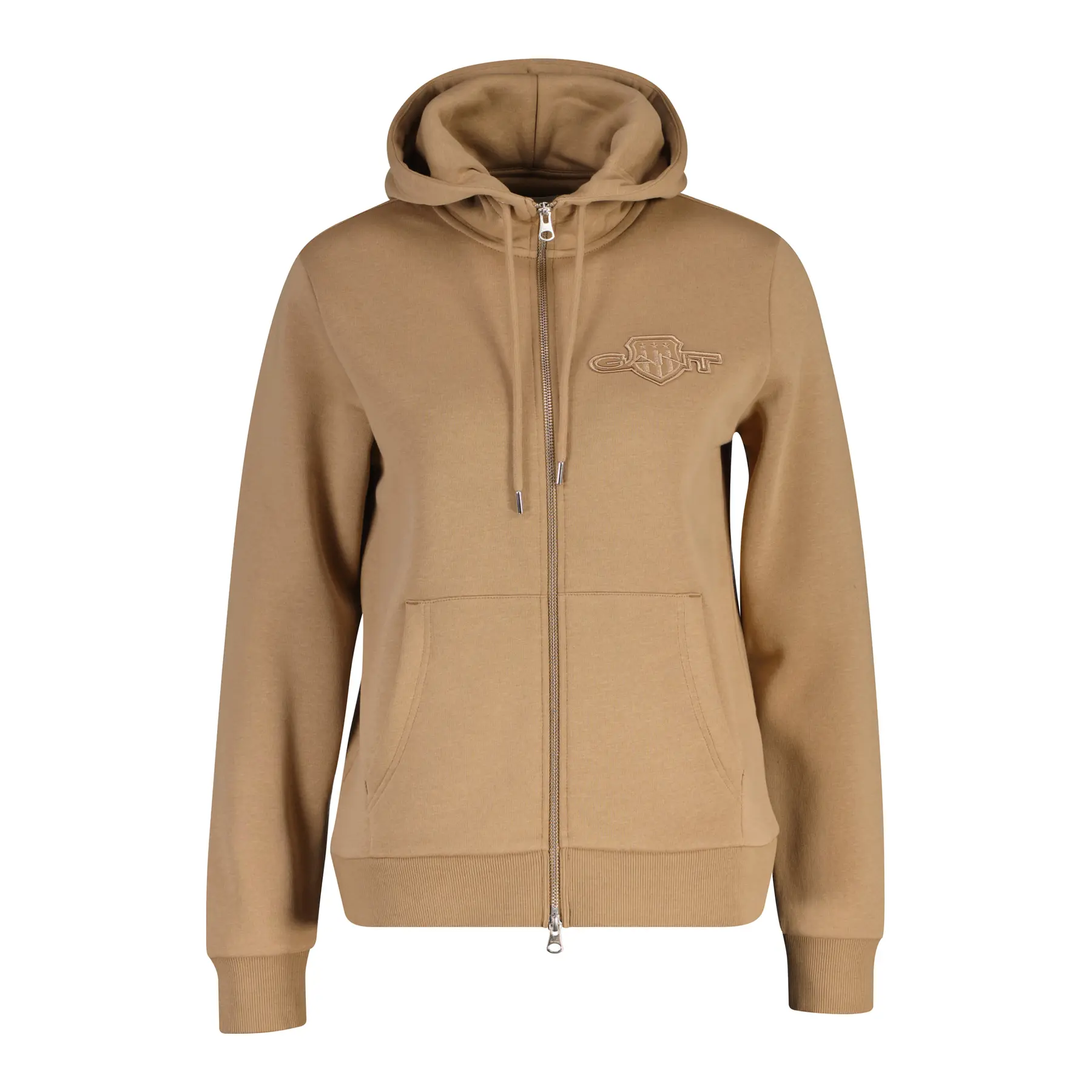 Dames Regular Zip Hoody Gant Tonal Shield