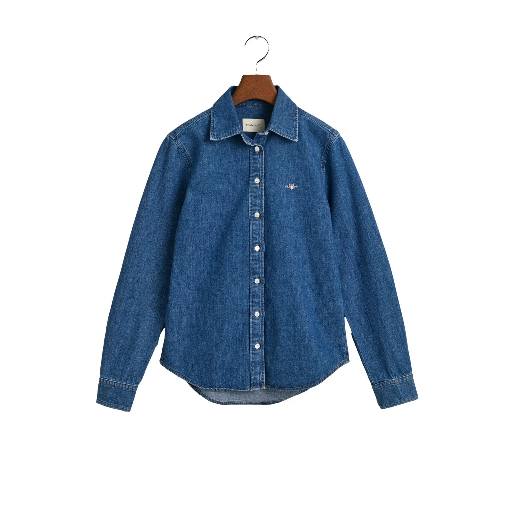 Gant Women's Bleu Regular Fit Denim Shirt
