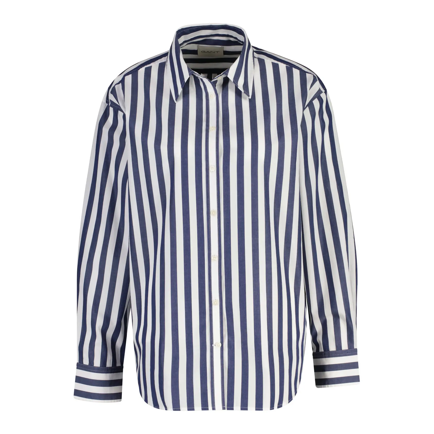 Camicia a maniche lunghe a righe in popeline donna  Classic