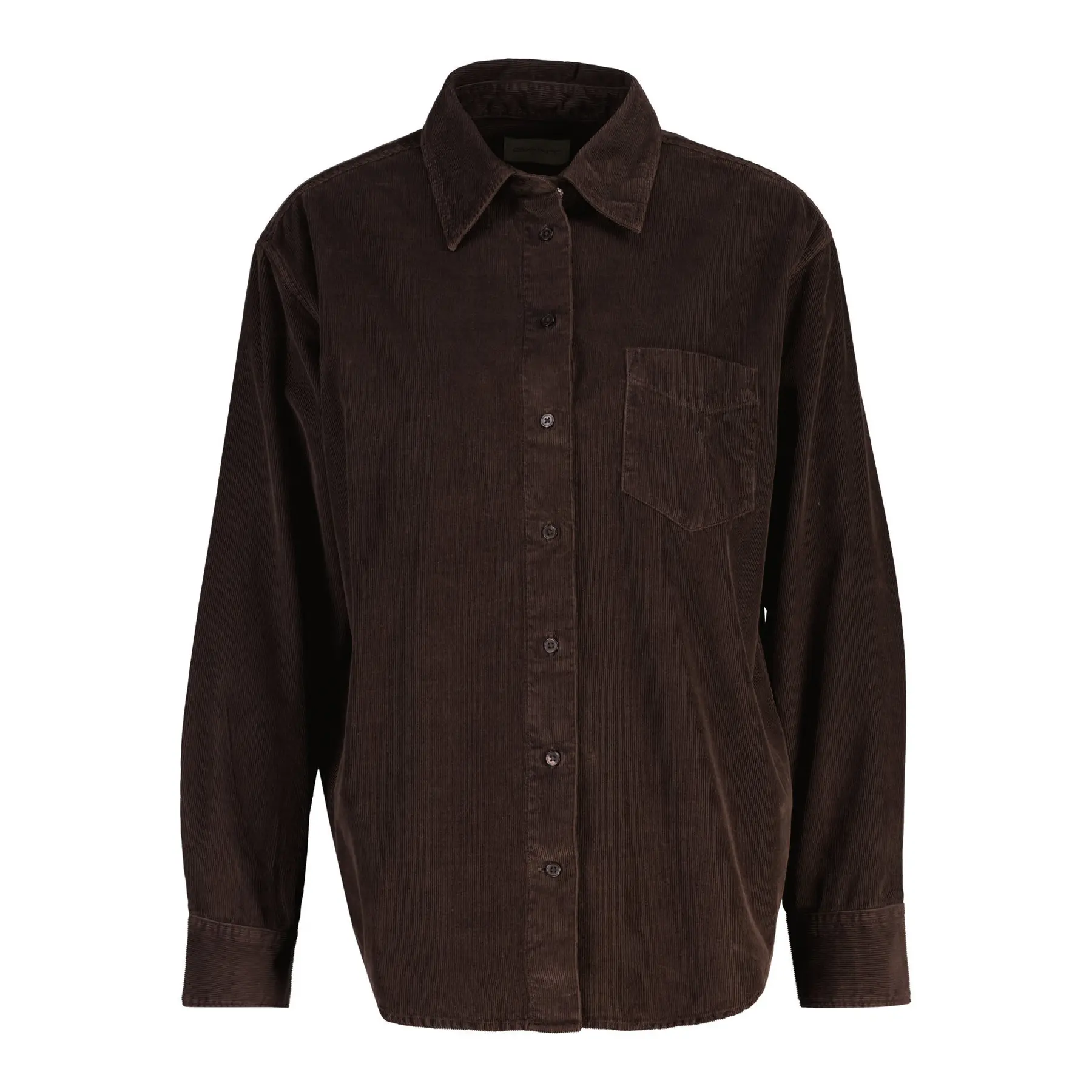 Camicia a maniche lunghe in velluto donna