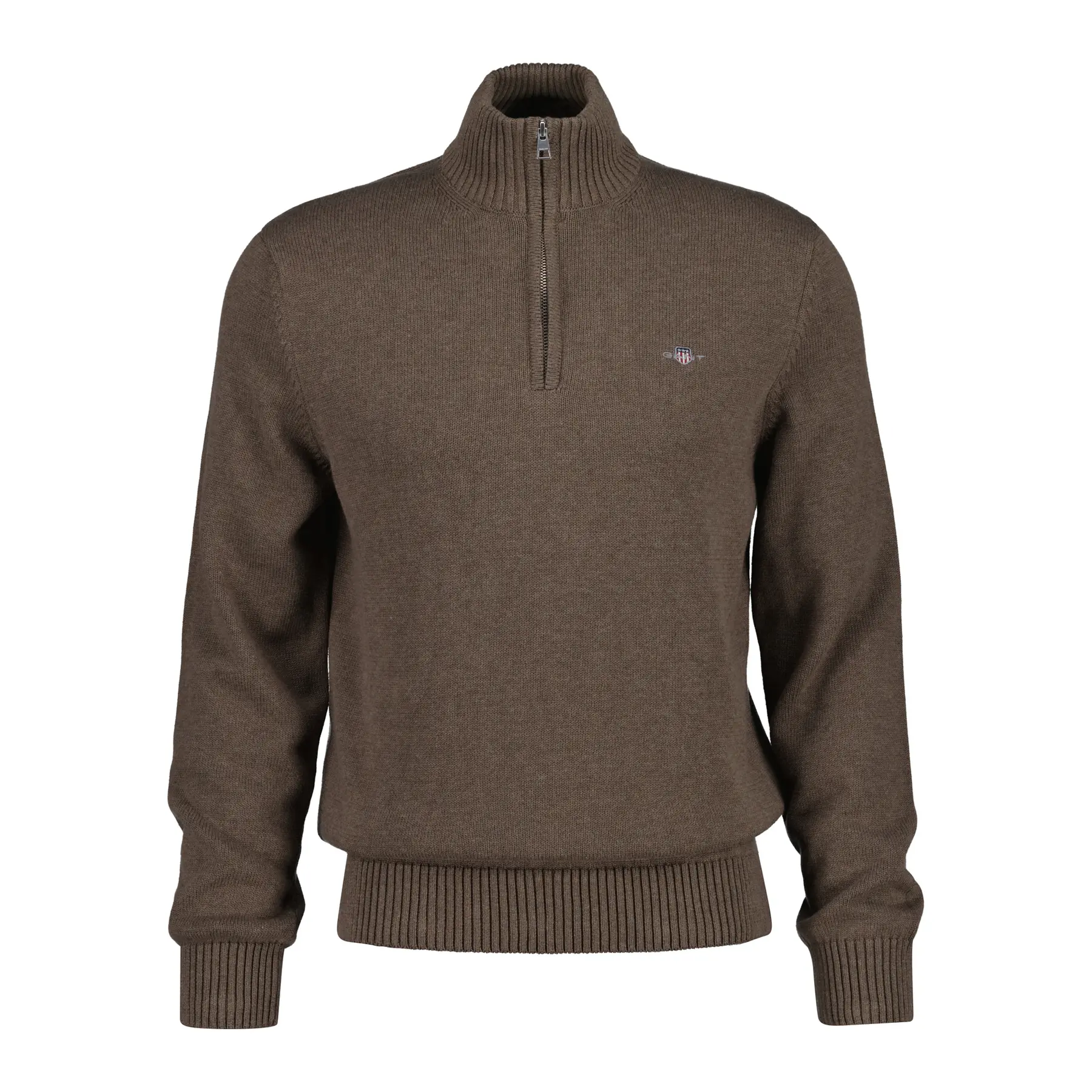 Halb-zip Baumwollstrickpullover Gant