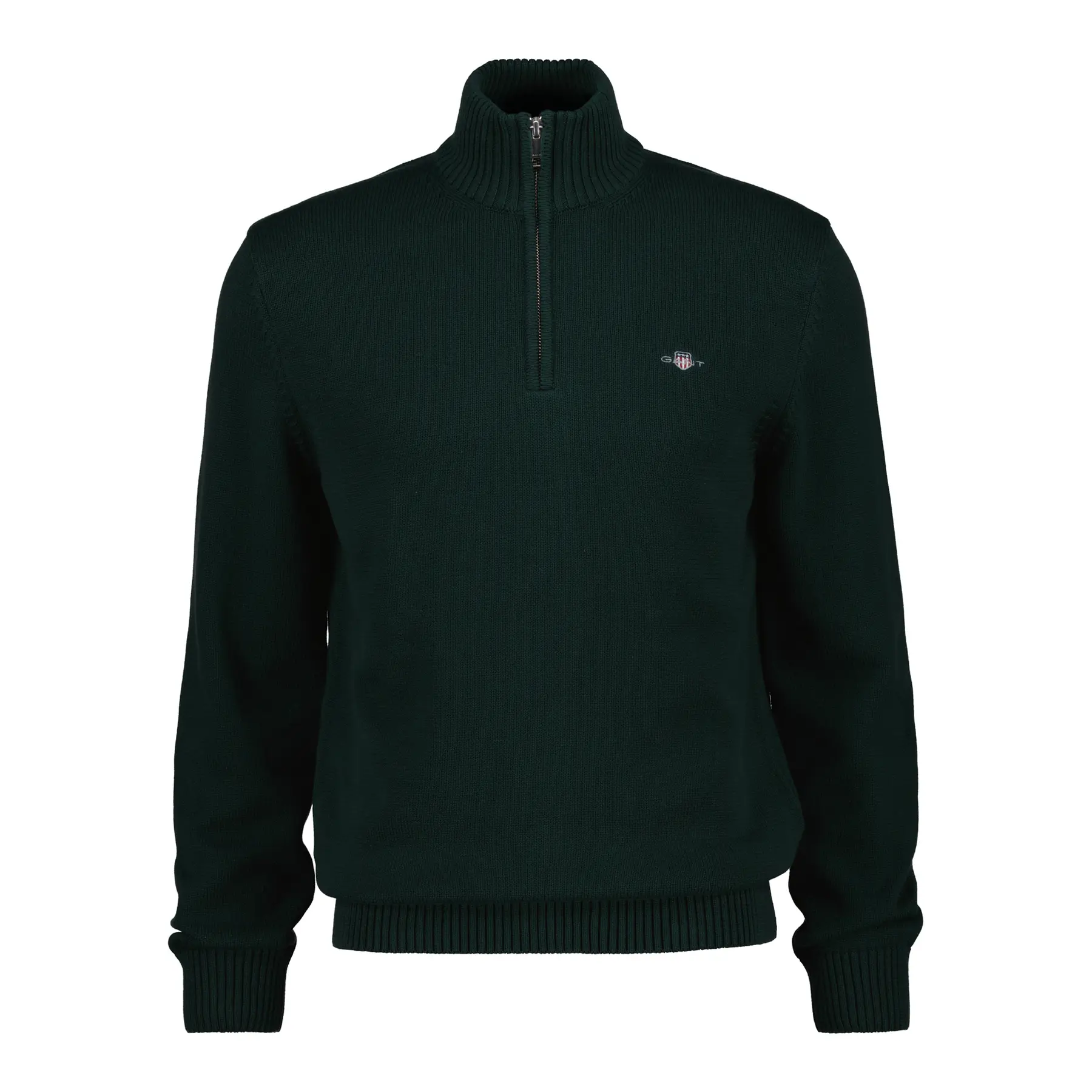 Halb-zip Baumwollstrickpullover Gant