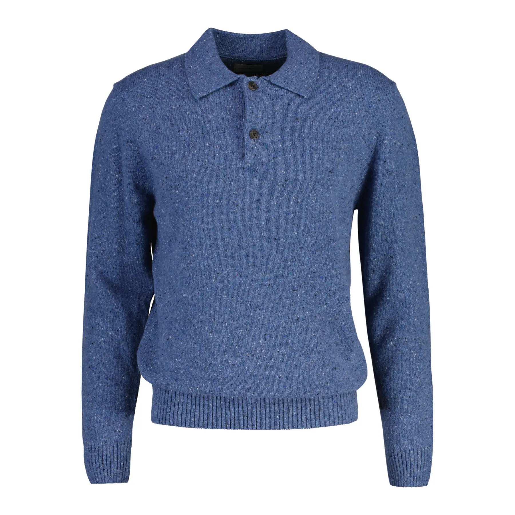 Polo met lange mouwen in gemêleerd wol effect Gant