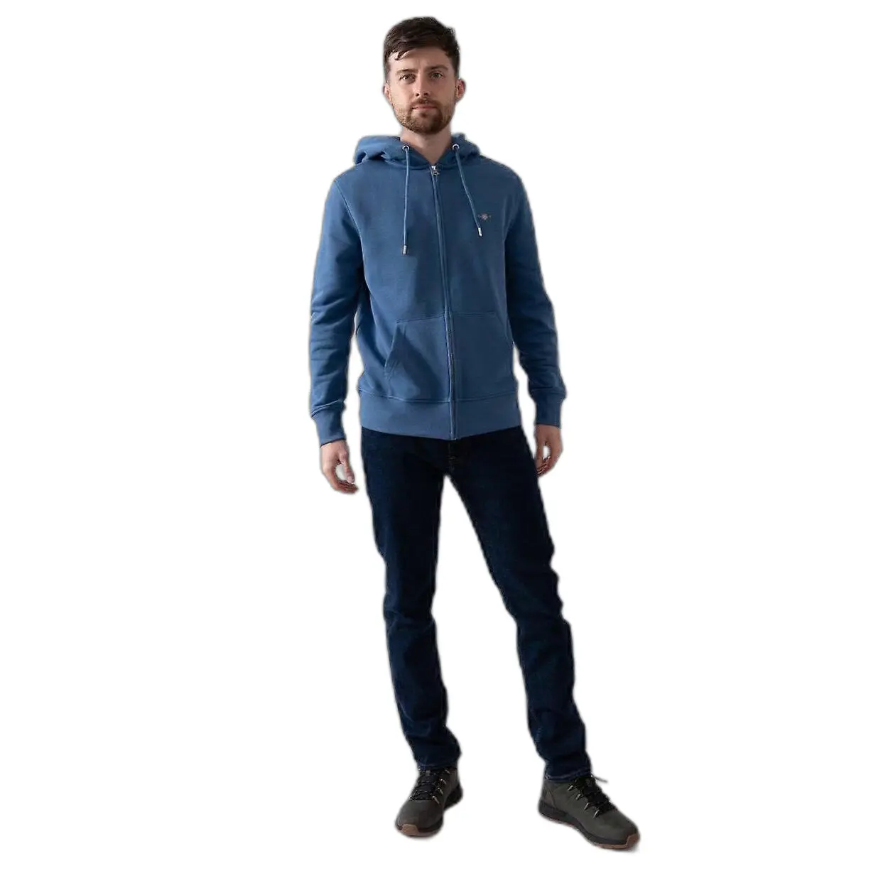 Gant Men's Bleu Shield Zip Up Hoodie