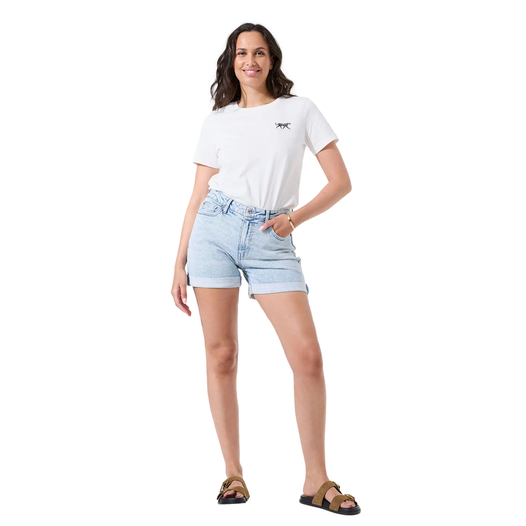 Jeansshorts Damen Garcia Isabella Mom