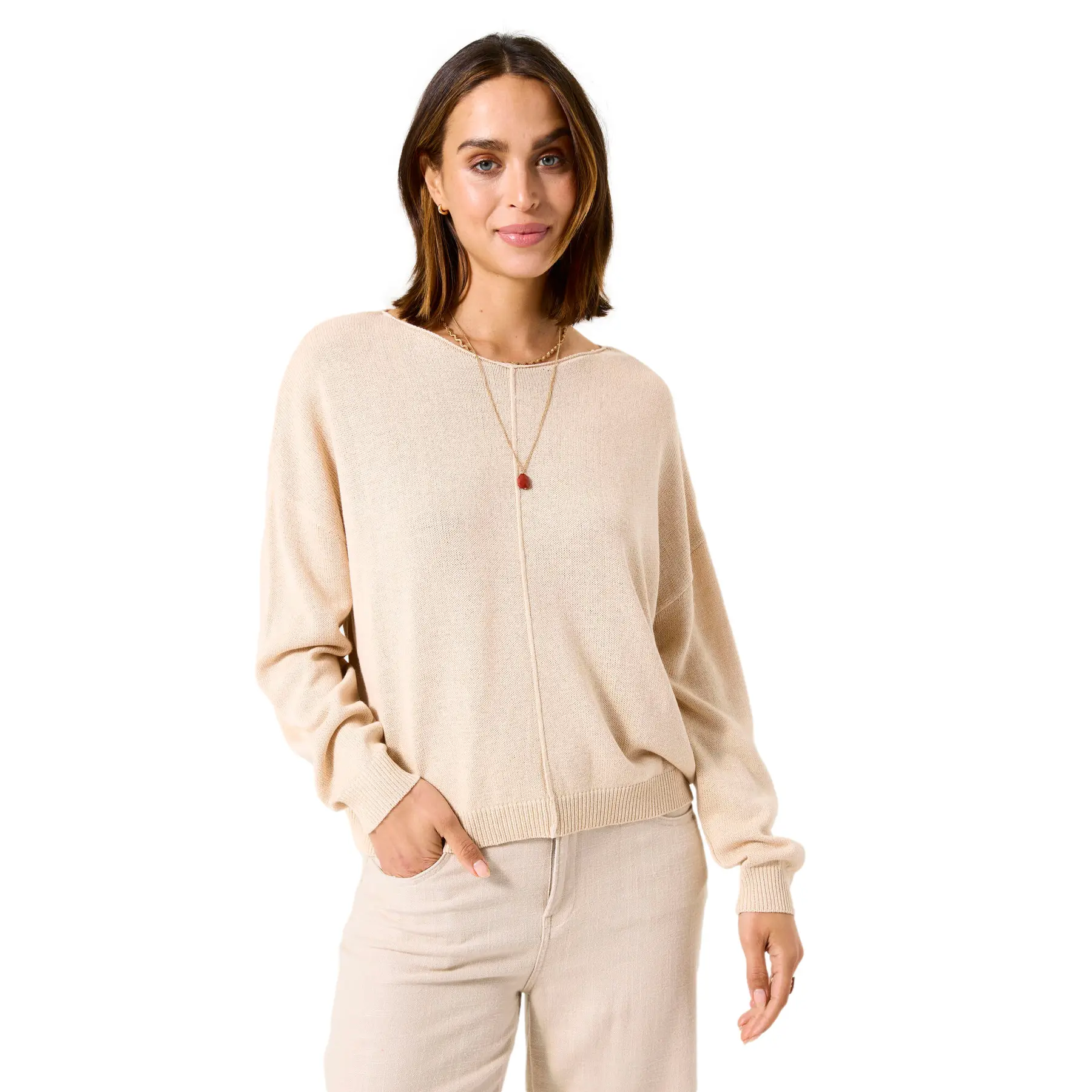 Langarm-Pulli Aus Polyester Für Damen Garcia
