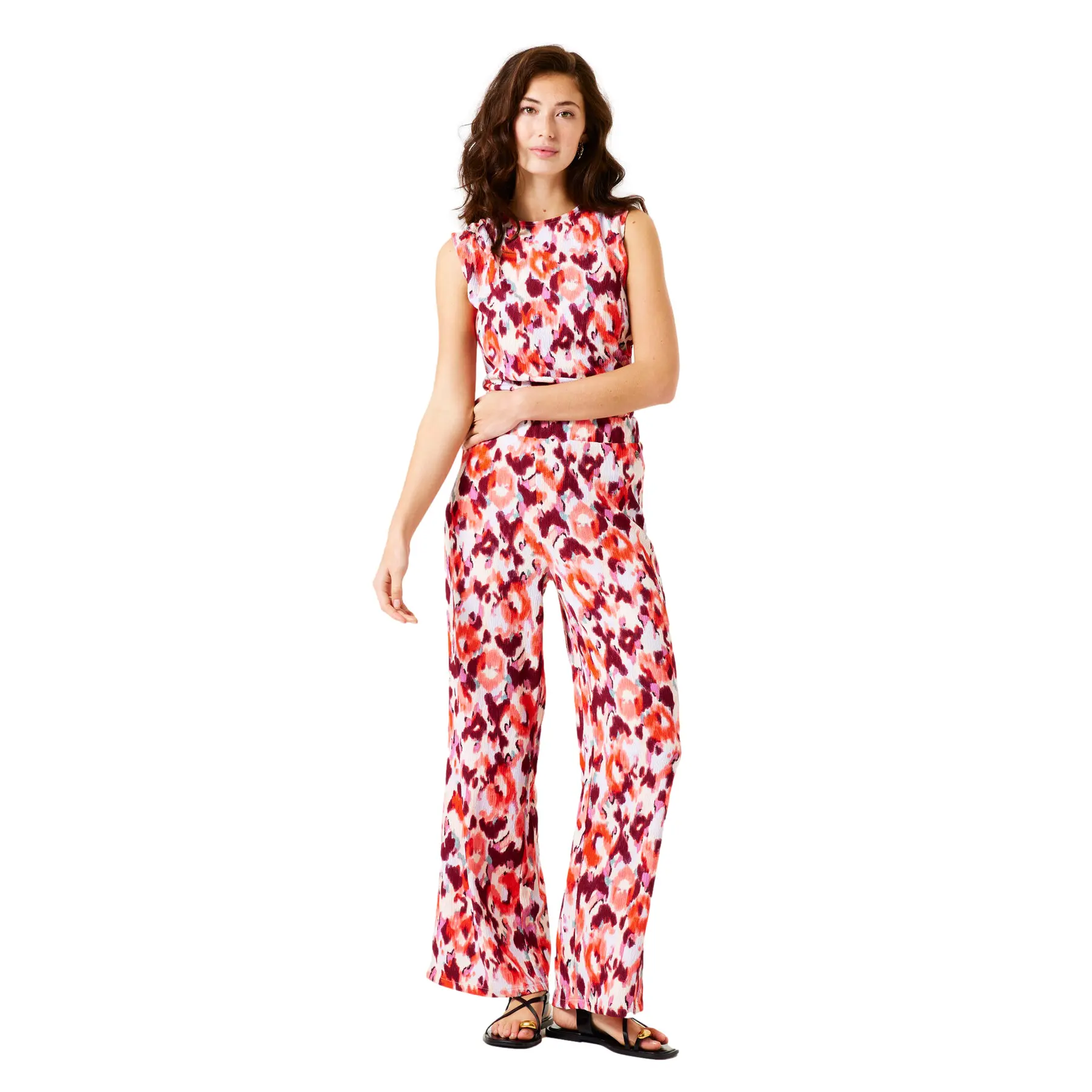 Wide Printed Pants Women Garcia