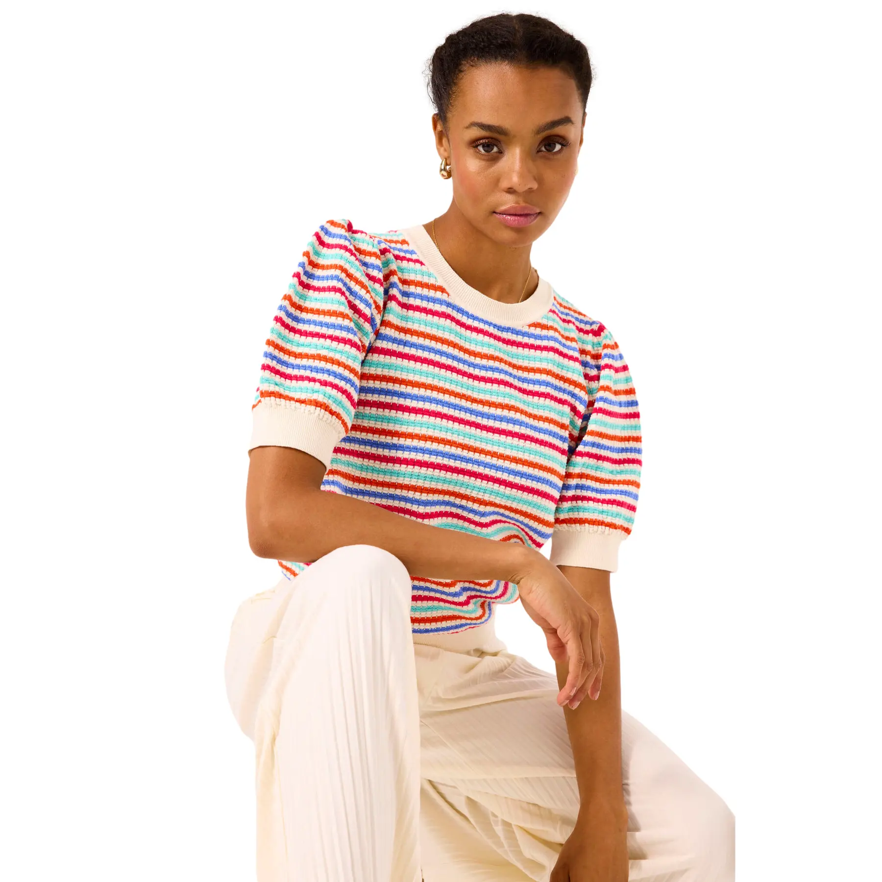 Pullover Mit Rundhalsausschnitt Damen Garcia