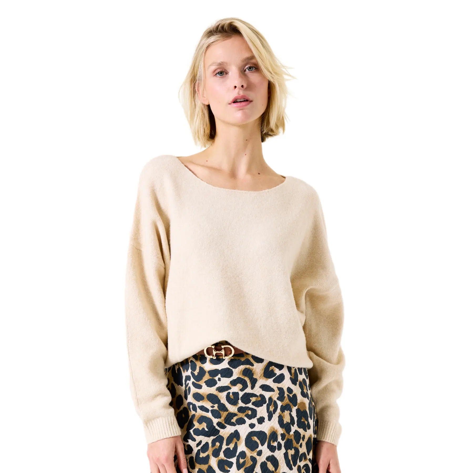 Pull collo grande donna