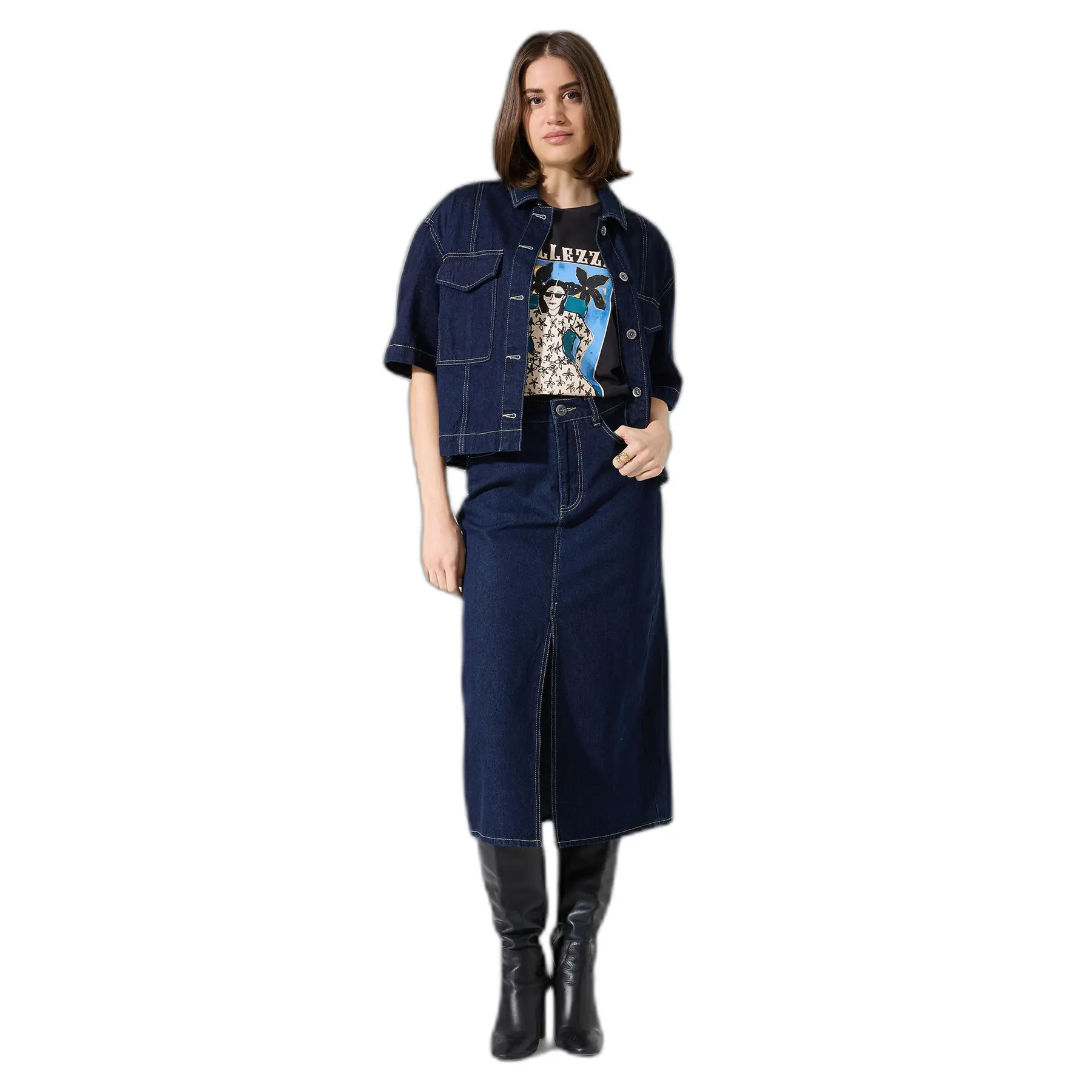 Jeansrock Damen Garcia