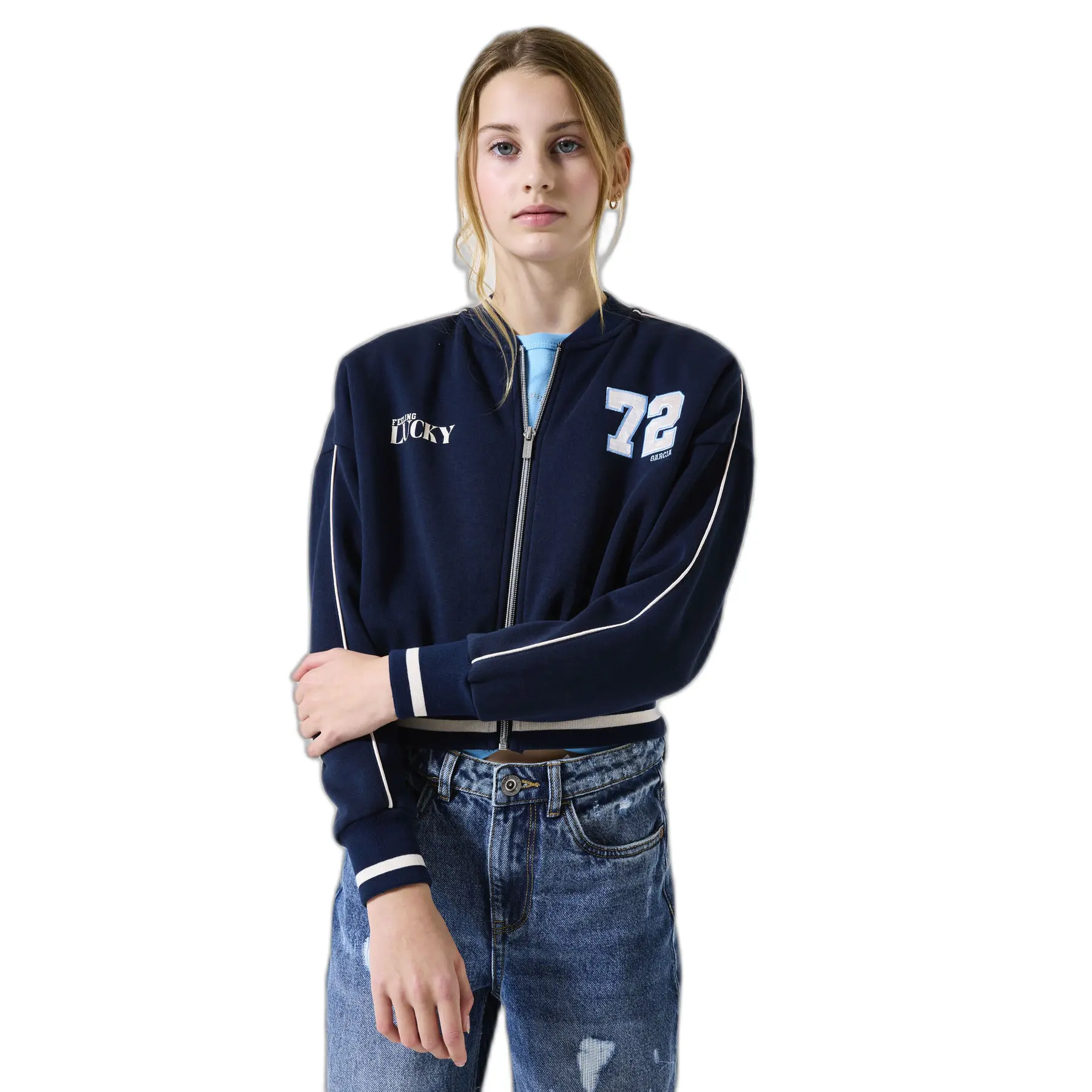 Bedruckte Bomberjacke Mädchen Garcia Feeling Lucky