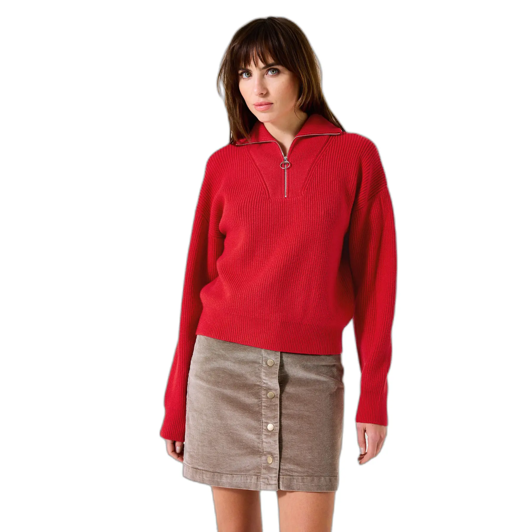 Pullover 1/2 Reißverschluss Damen Garcia