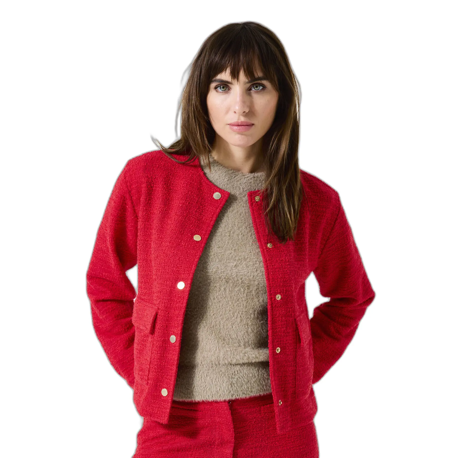 Flauschige Jacke Damen Garcia
