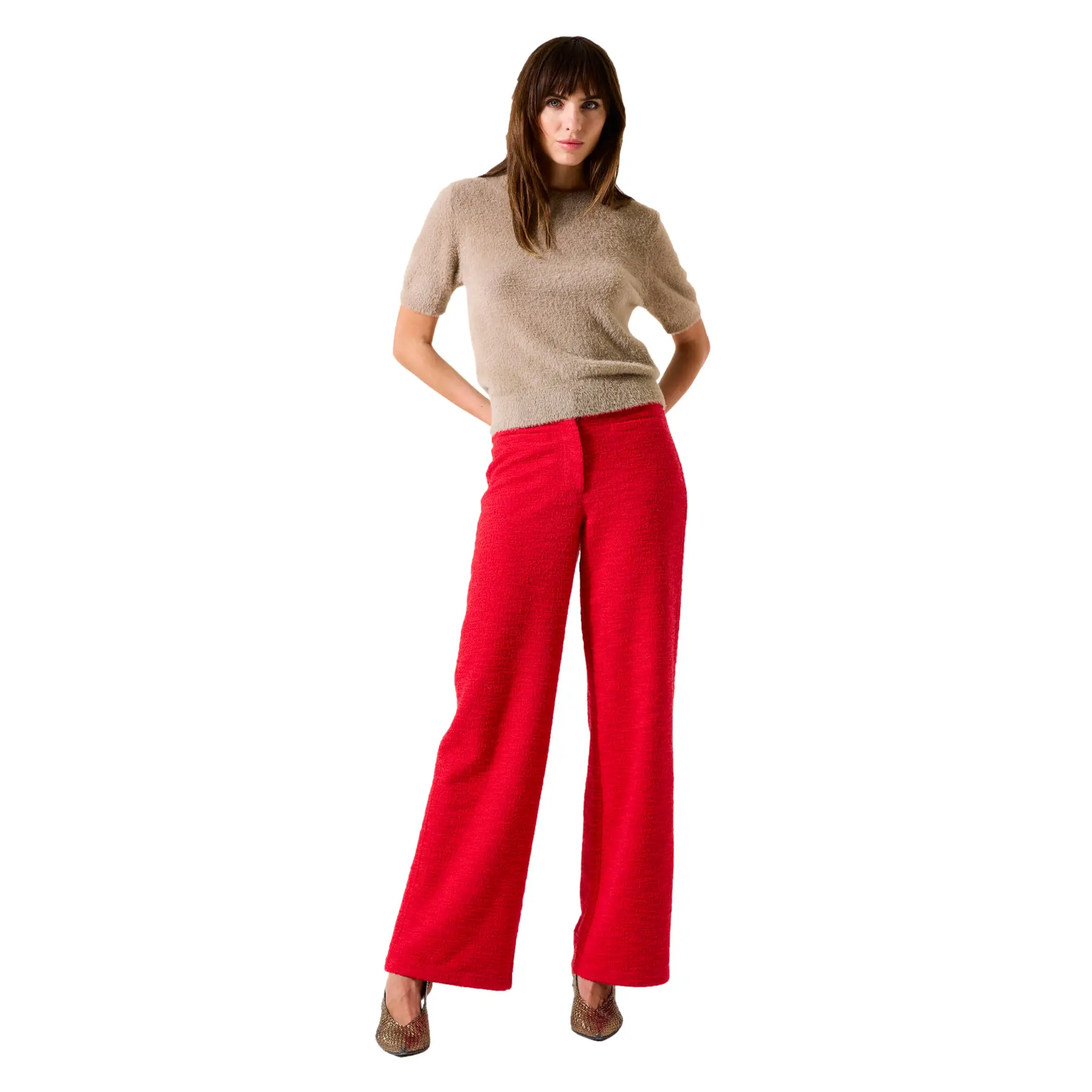 Bouclé-Hose Damen Garcia