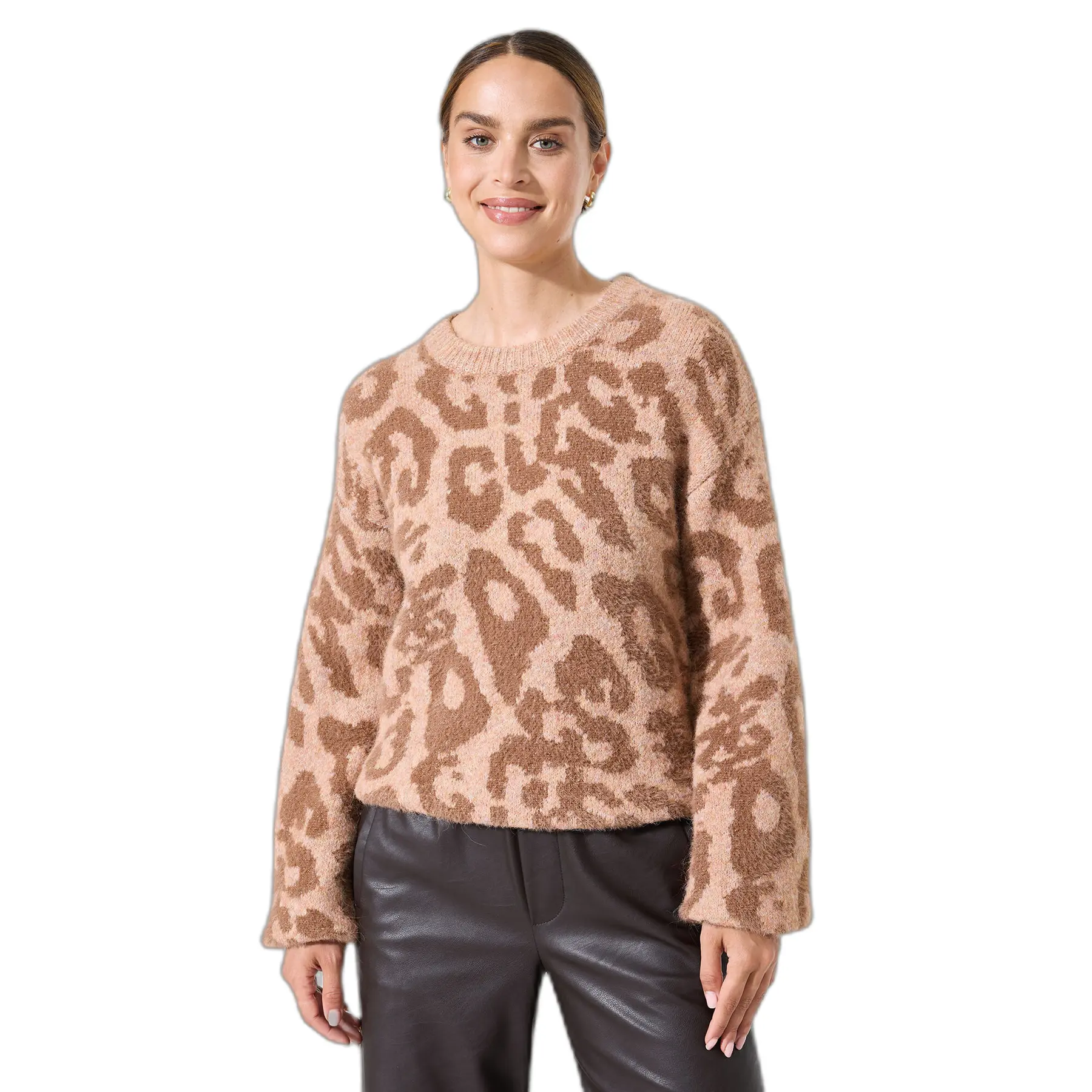 Pullover Mit Rundhalsausschnitt Damen Garcia