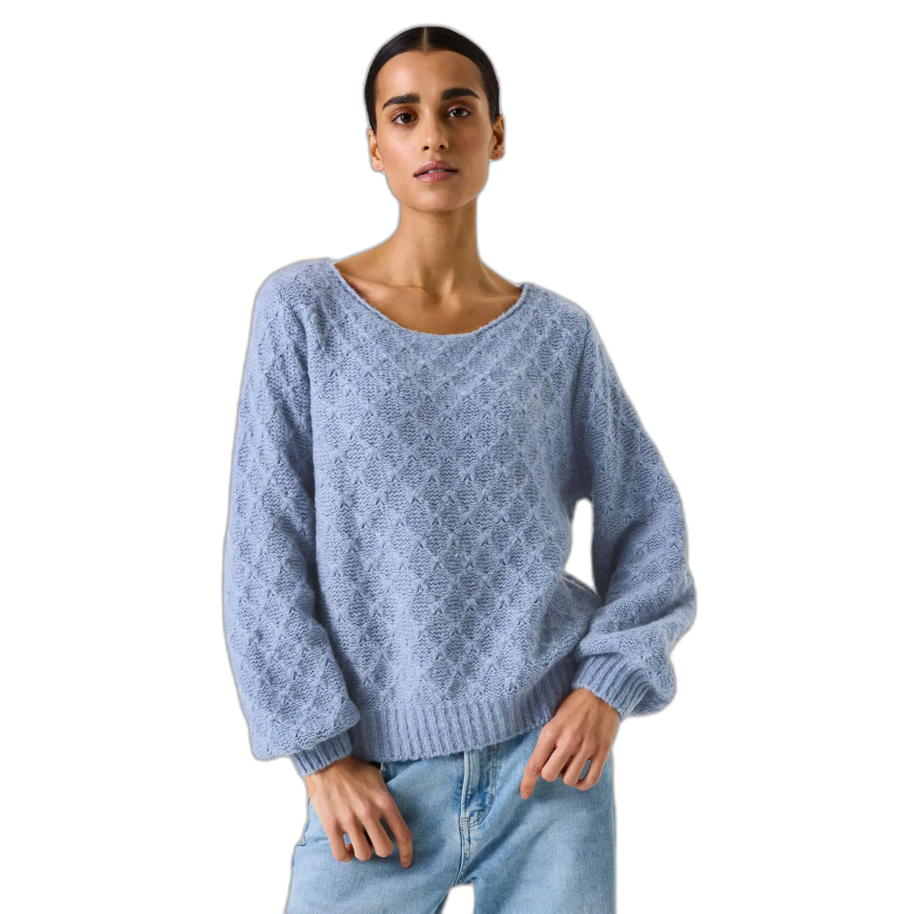 Pullover Mit U-Boot-Kragen Damen Garcia