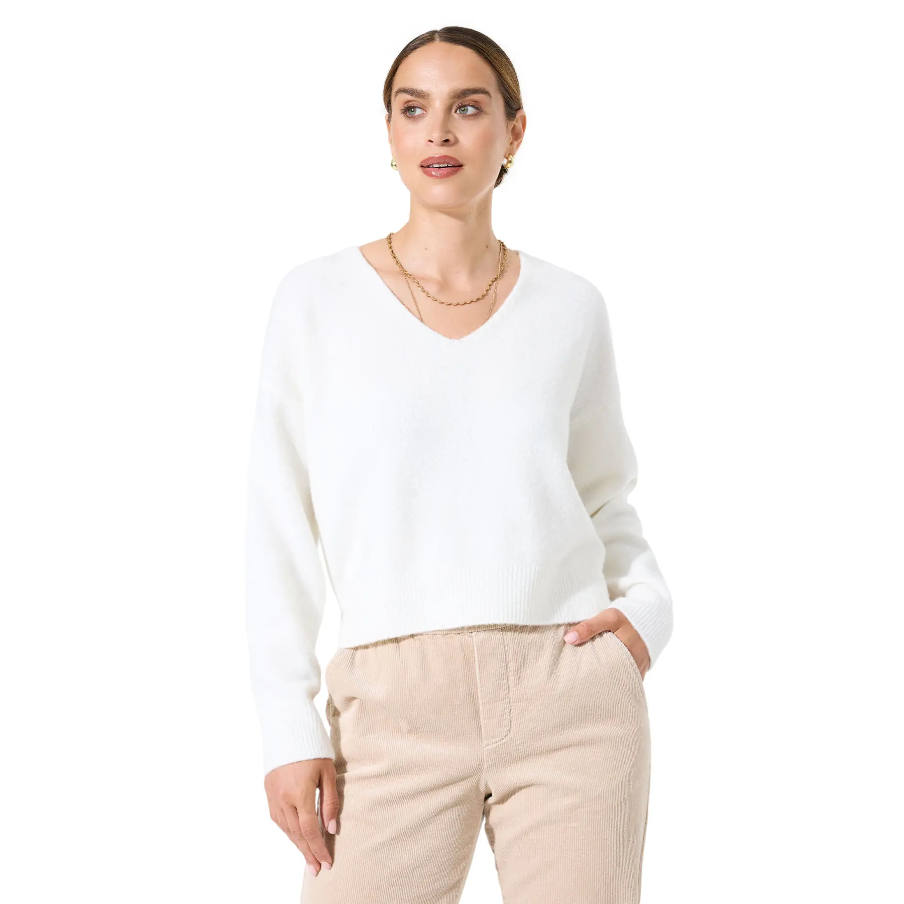 Damen V-Ausschnitt Pulli Garcia Regular Fit