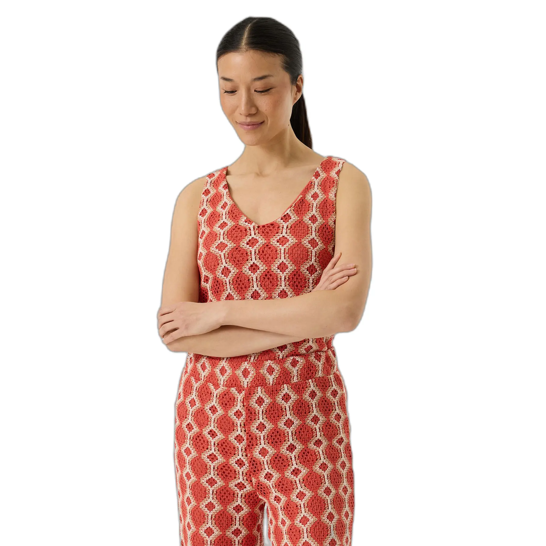 Top in jacquard donna