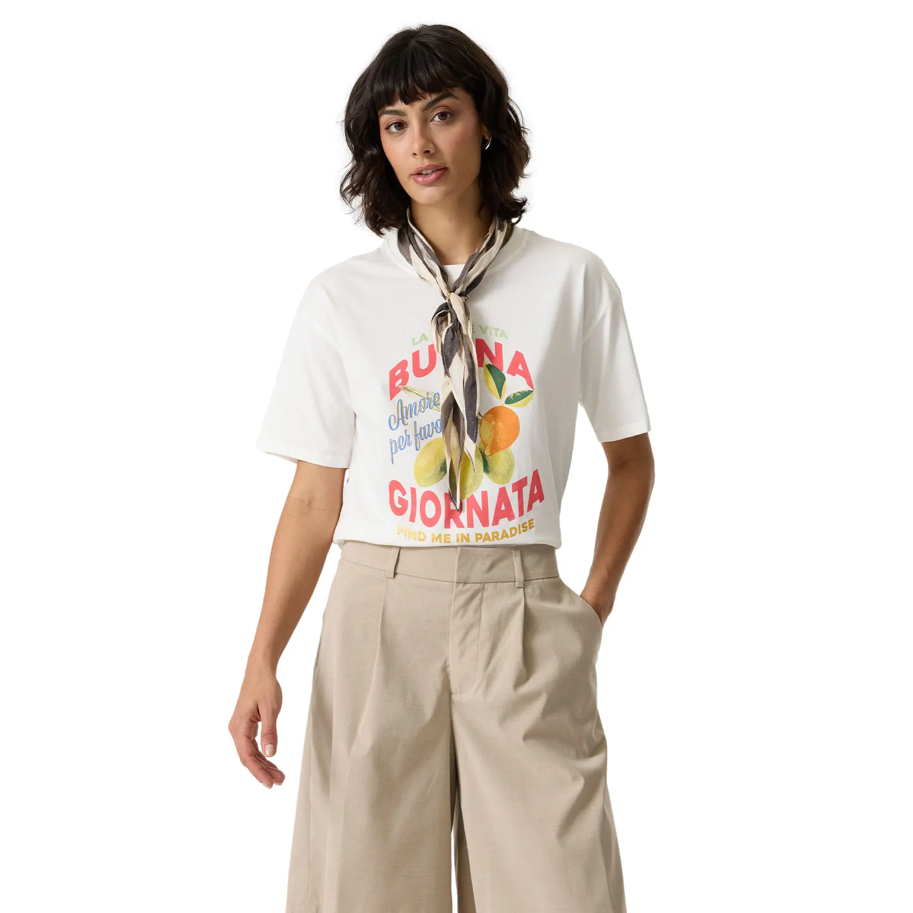 T-shirt in fantasia da donna  Fiore