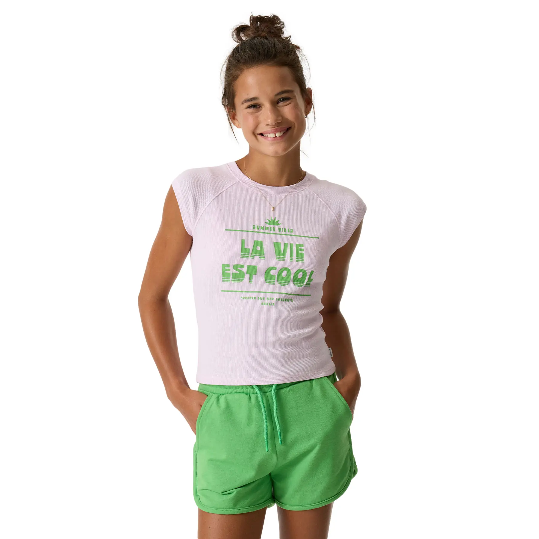 T-Shirt Mit Textdruck Für Mädchen Garcia